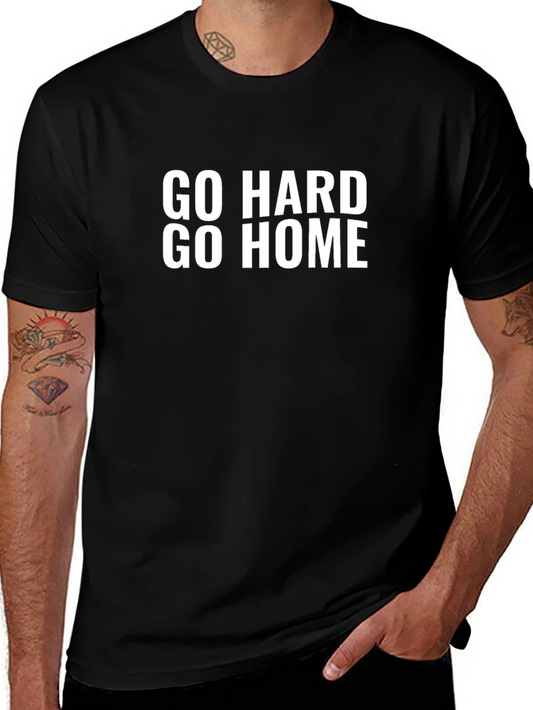Go Hard Go Home Black Graphic Tee