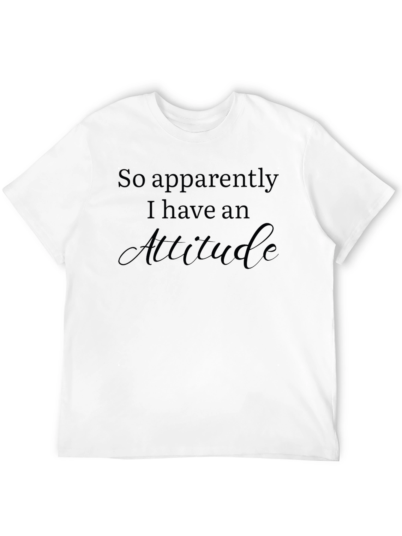 Attitude Slogan Black Cotton T-Shirt