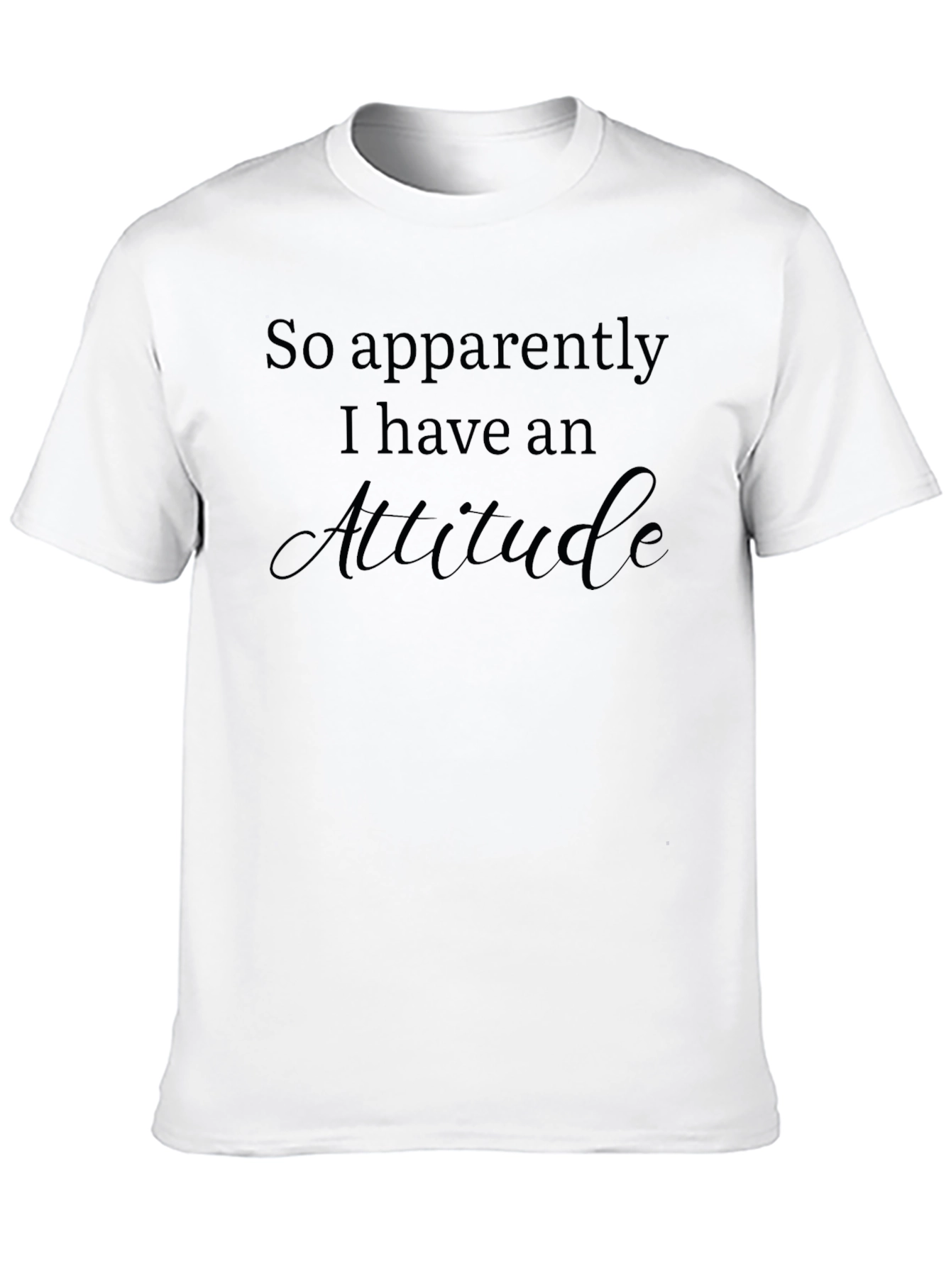 Attitude Slogan Black Cotton T-Shirt