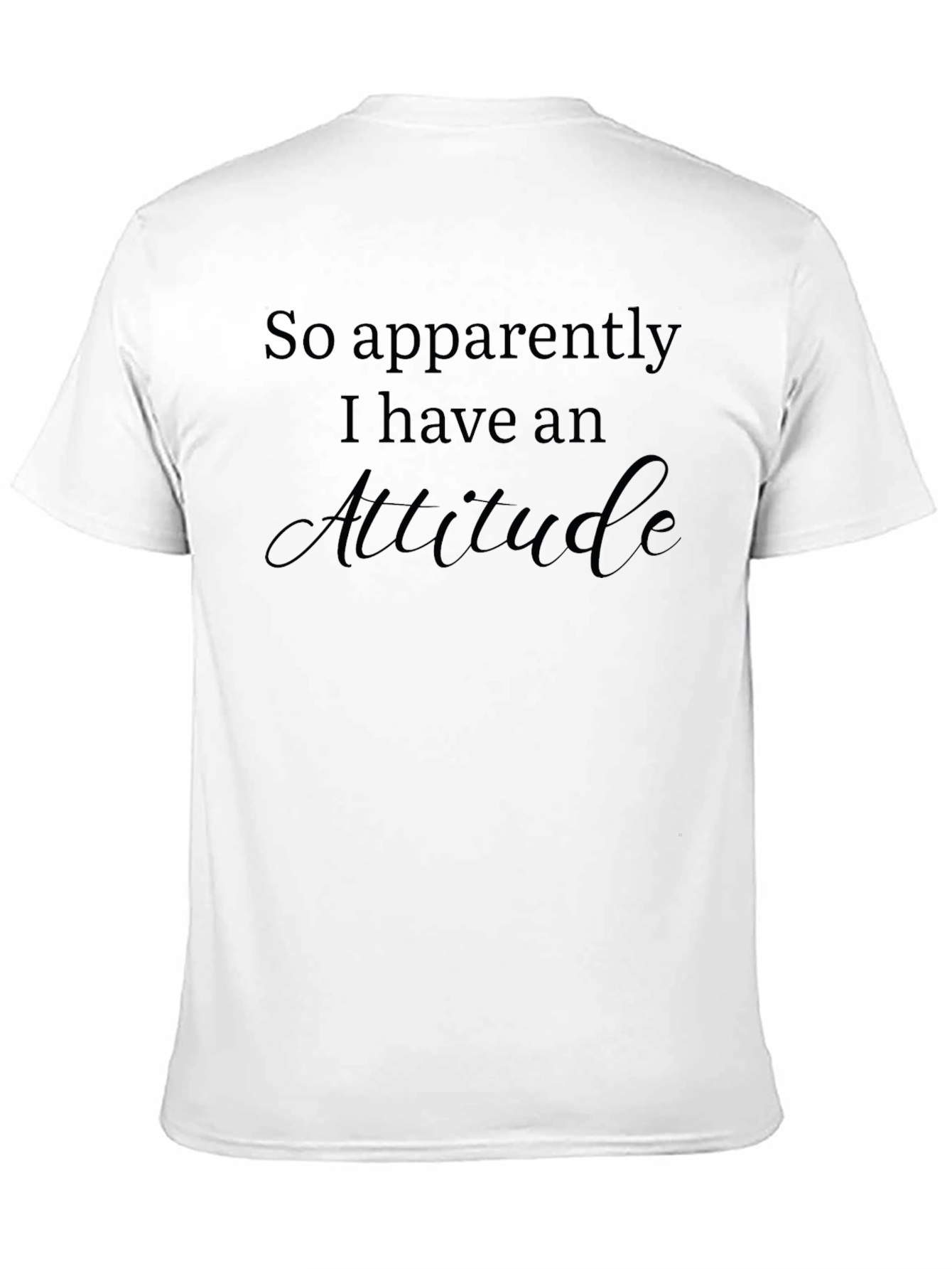 Attitude Slogan Black Cotton T-Shirt
