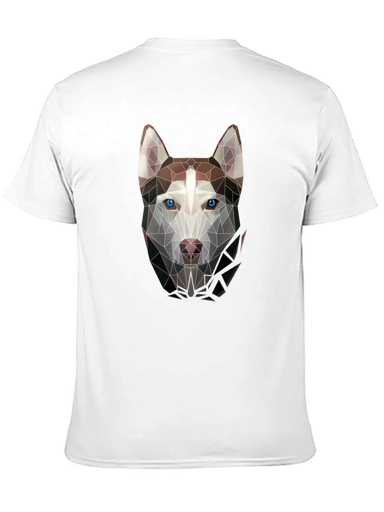 Geometric Husky Graphic Tee - Black