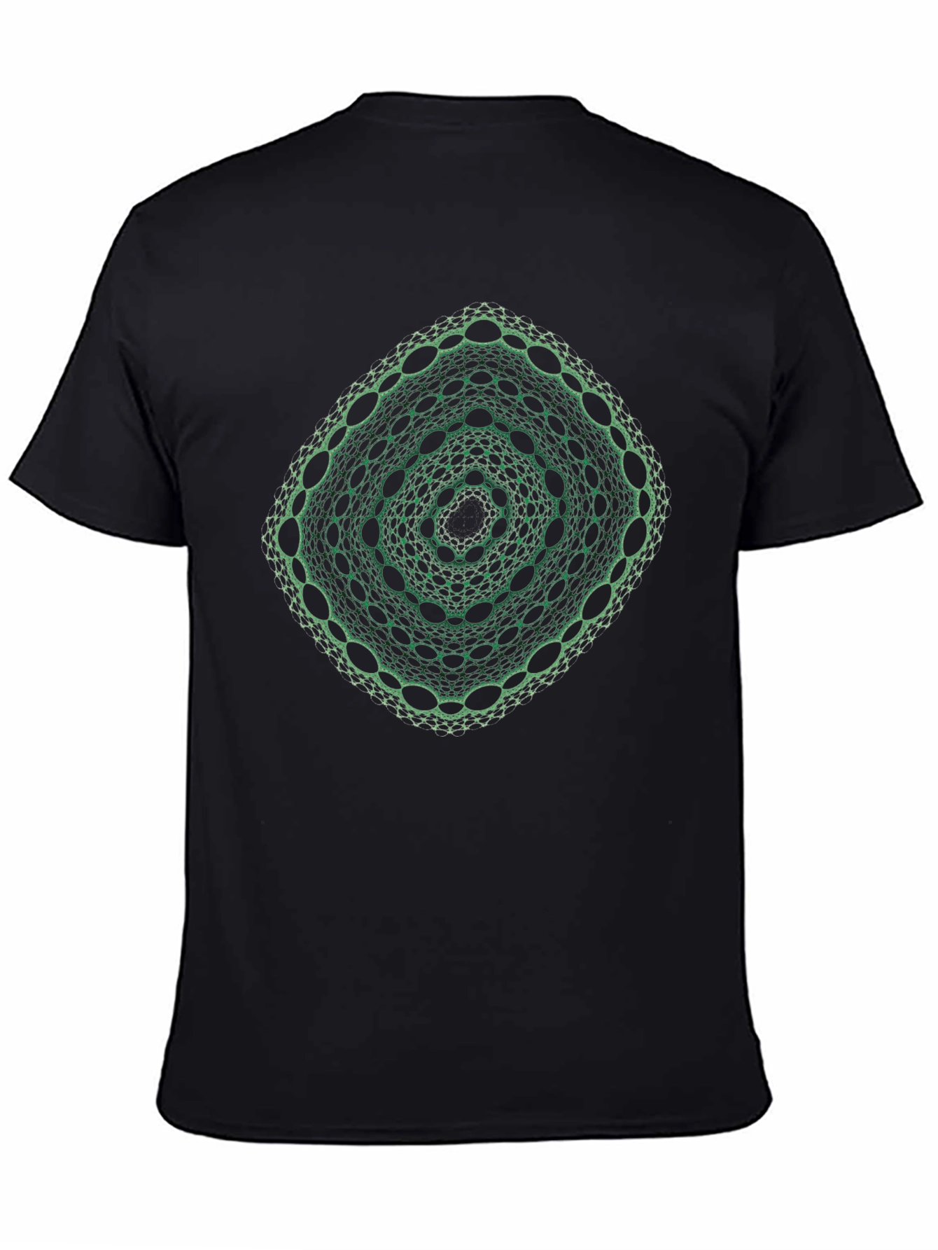 Geometric Green Fractal Tee