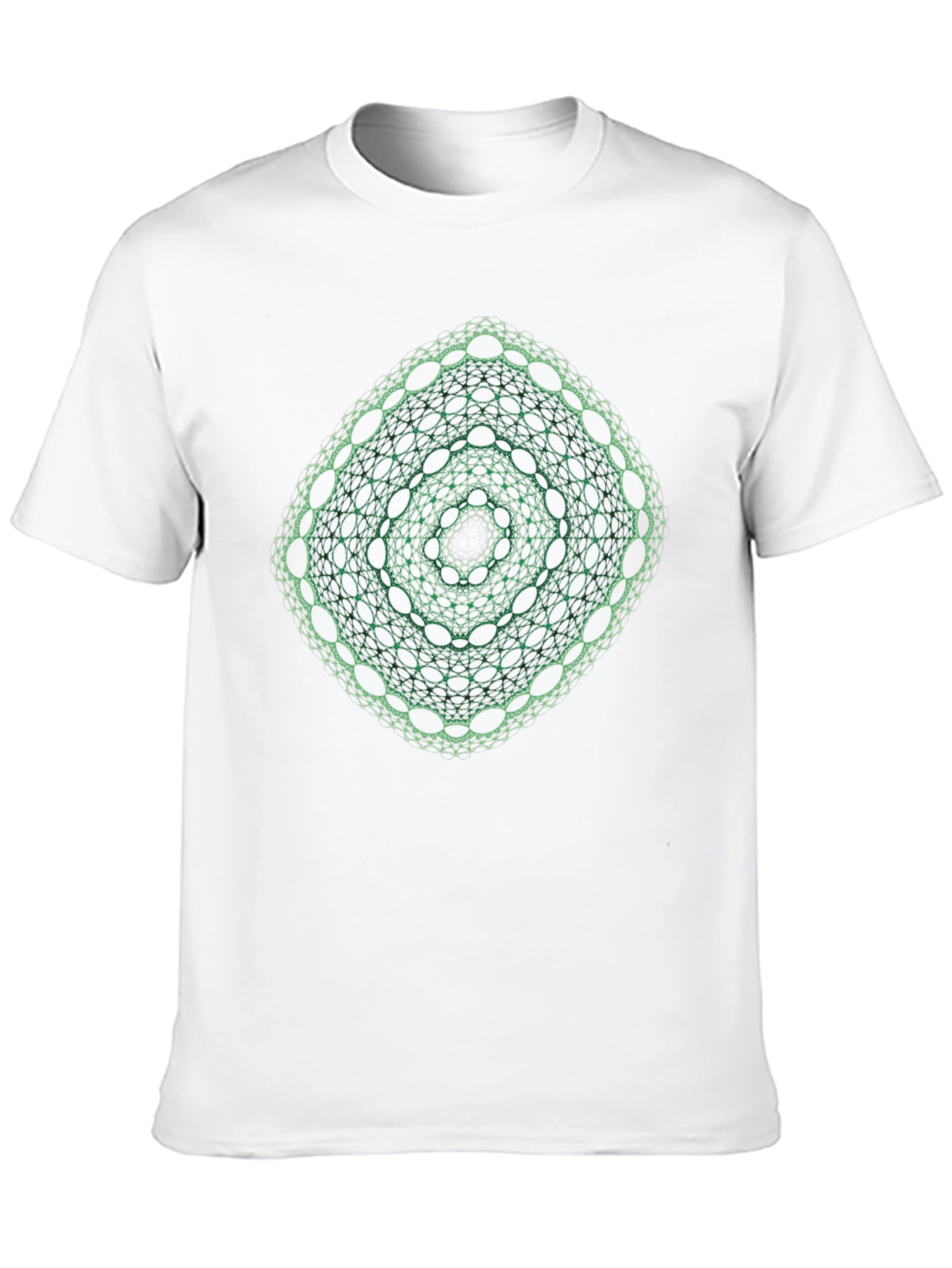 Geometric Green Fractal Tee