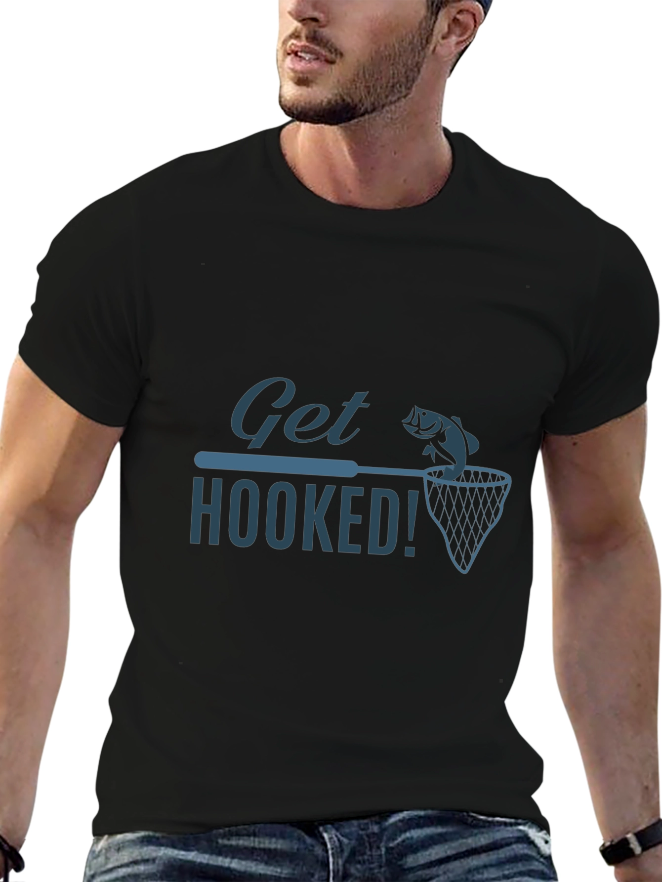 Get Hooked Fishing T-Shirt - Angler Gift