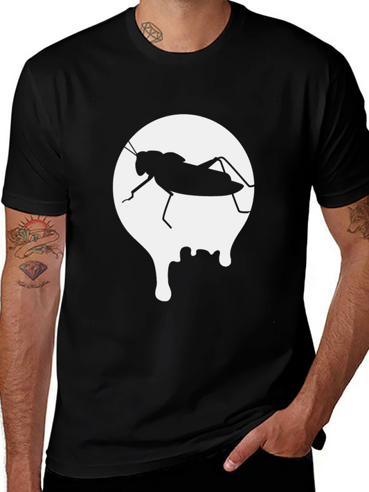 Grasshopper Drip Black Tee - Unique Graphic Design