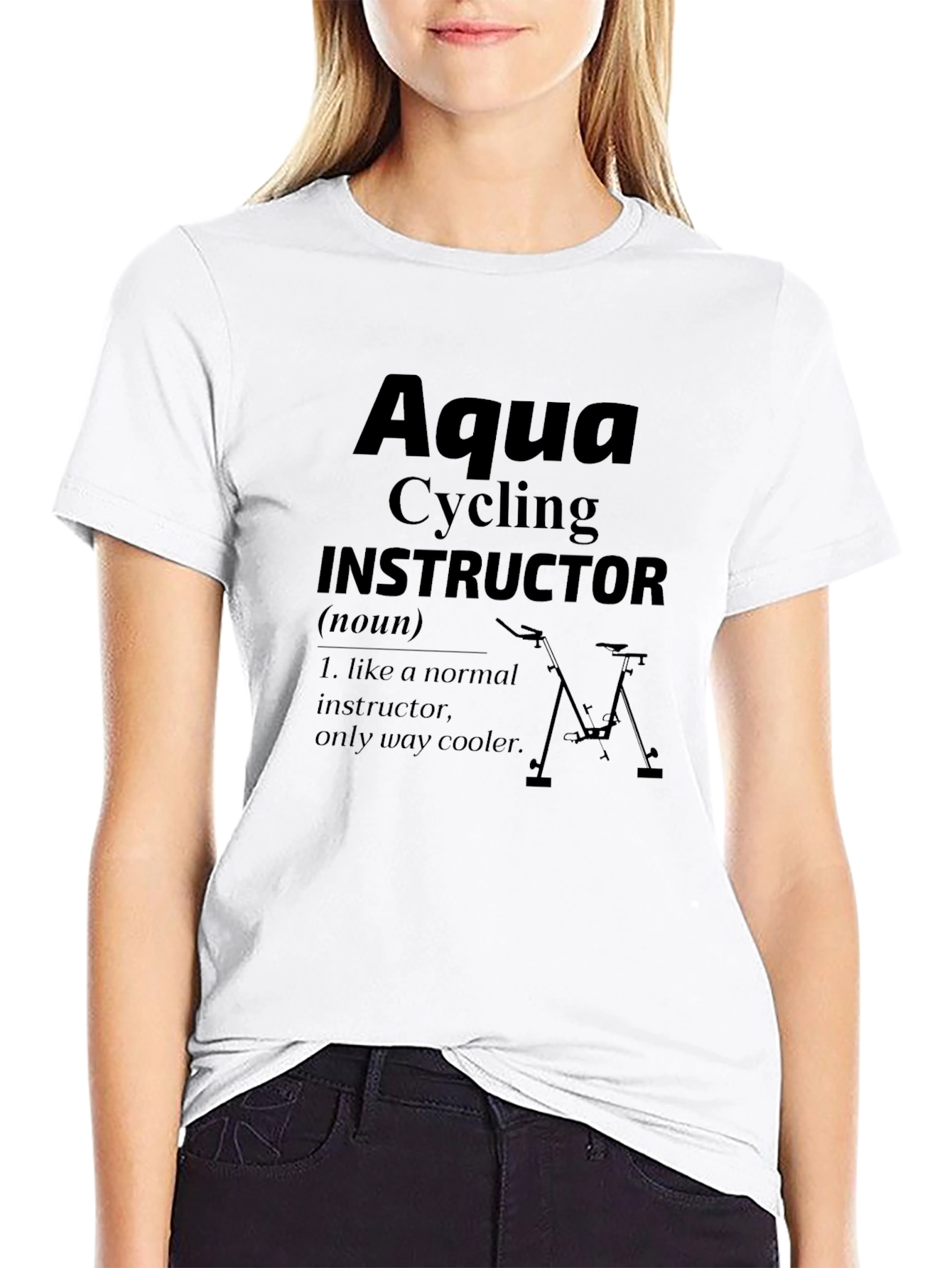 Aqua Cycling Instructor Graphic T-Shirt