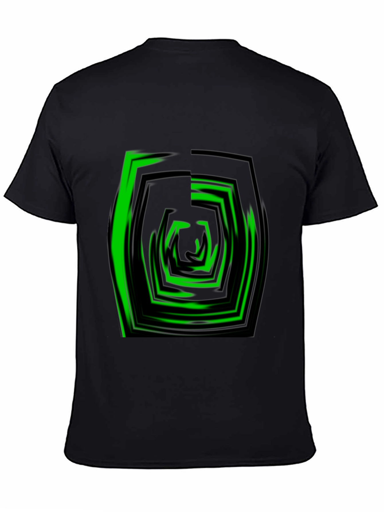 Abstract Hexagon Graphic Tee - Modern Black T-Shirt