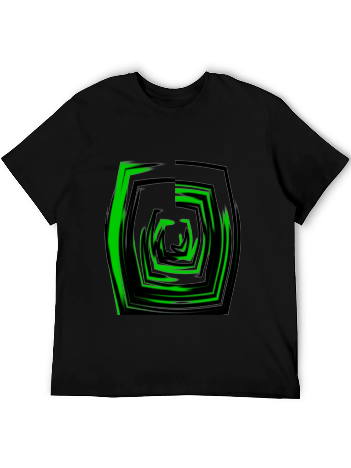 Abstract Hexagon Graphic Tee - Modern Black T-Shirt