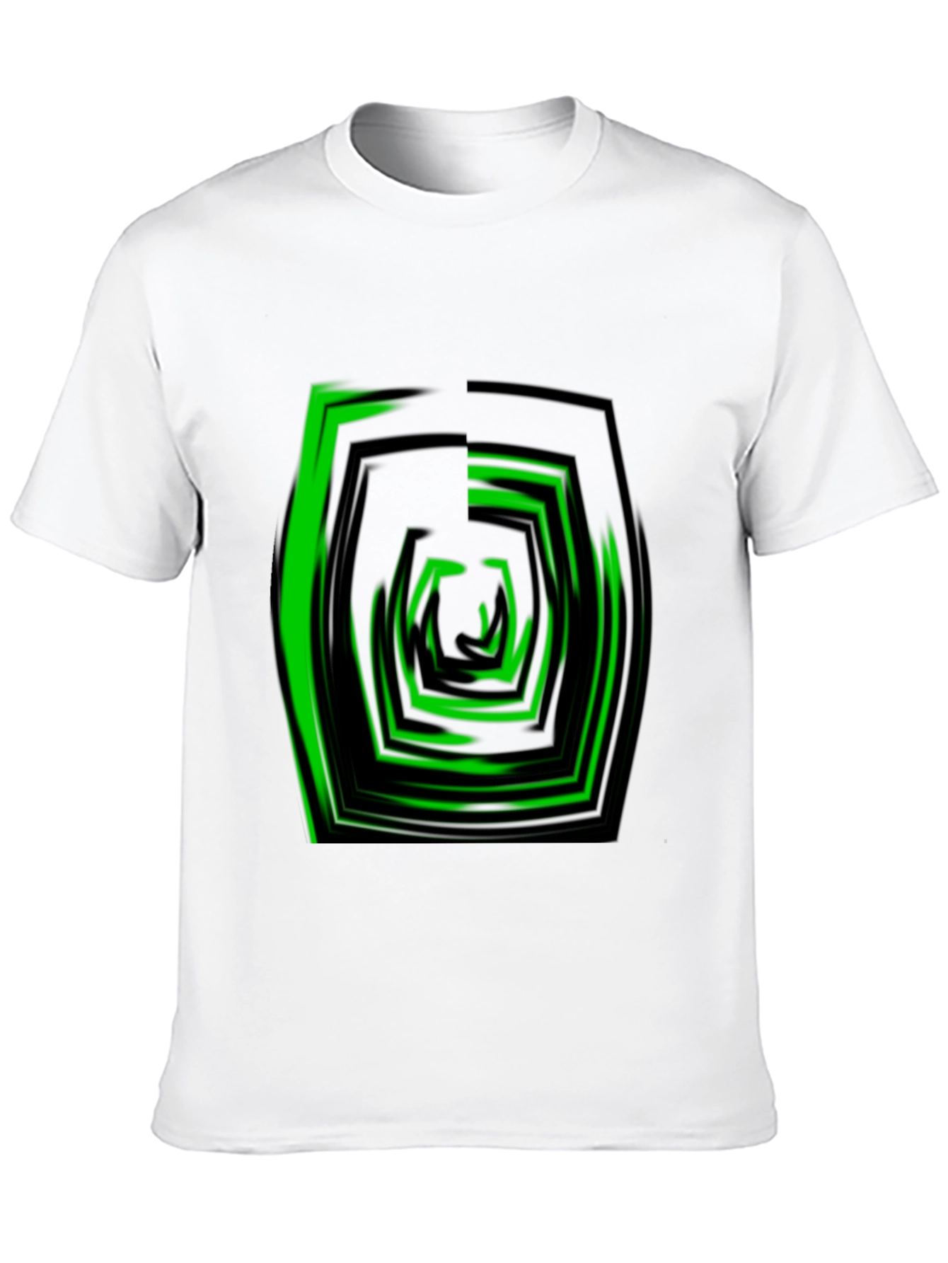 Abstract Hexagon Graphic Tee - Modern Black T-Shirt