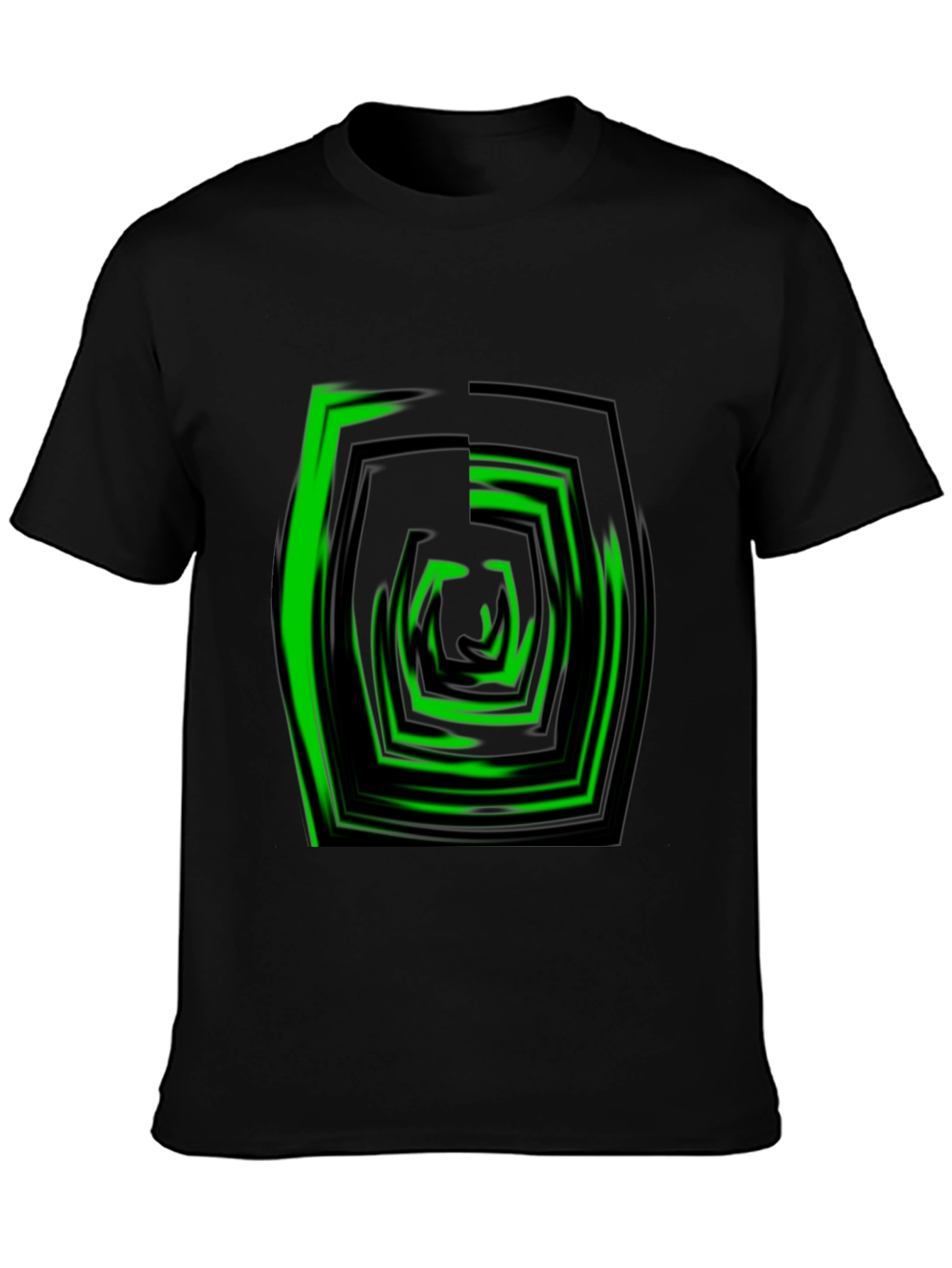 Abstract Hexagon Graphic Tee - Modern Black T-Shirt