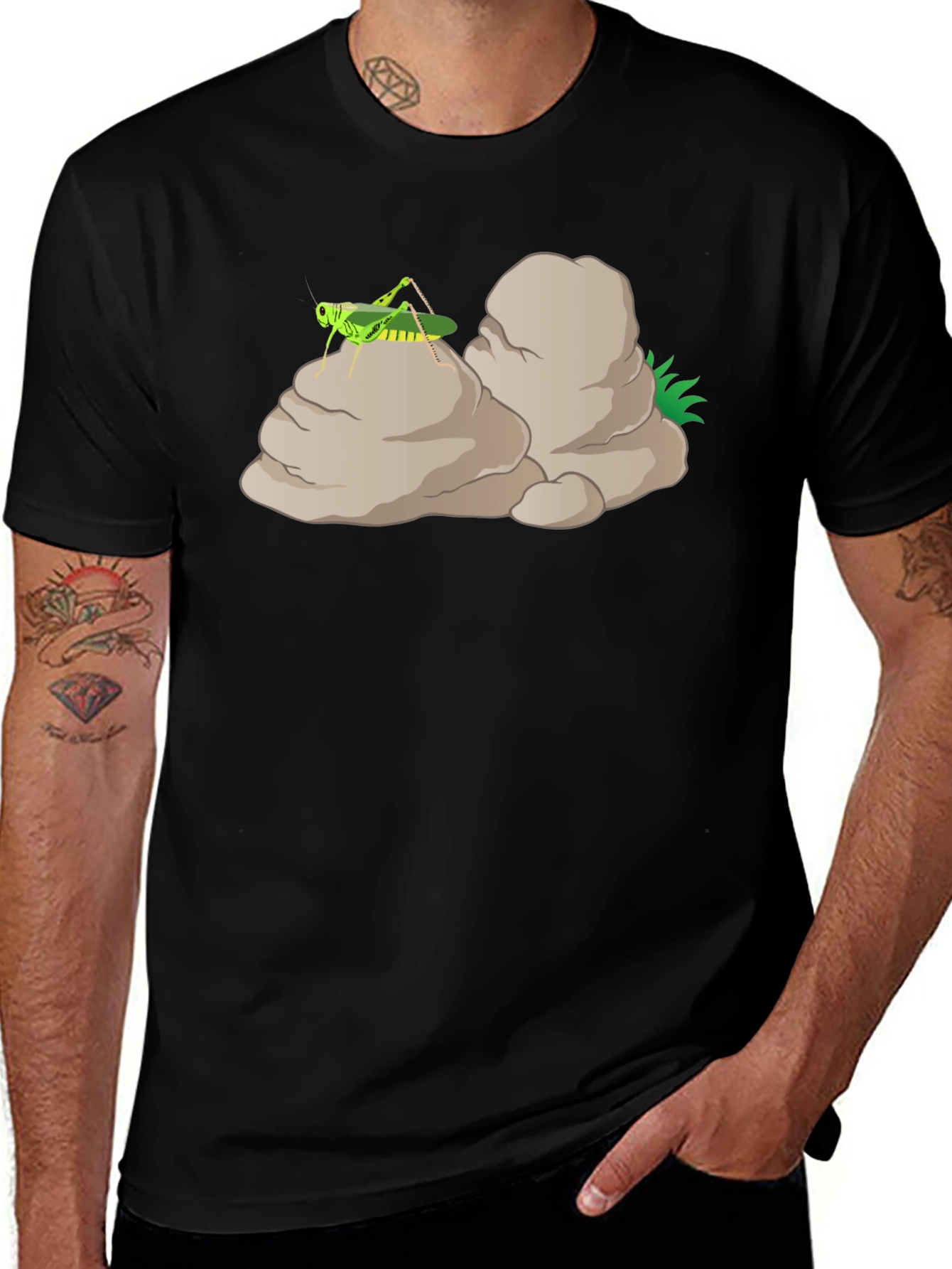 Grasshopper on Rocks Graphic Tee