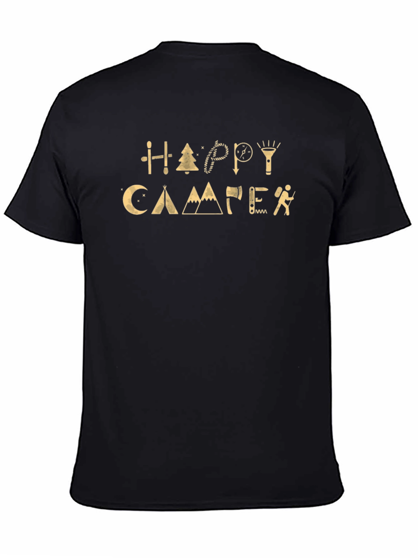 Happy Camper Graphic T-Shirt - Camping Adventure Tee