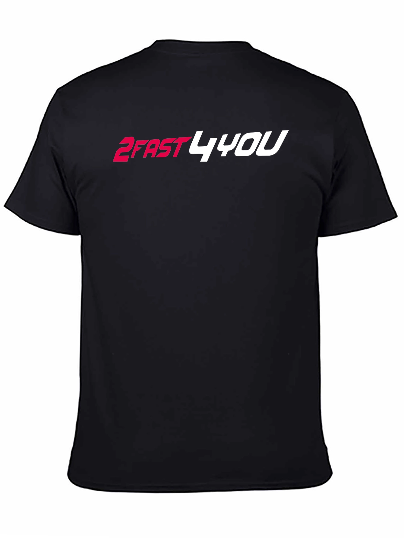 2FAST4YOU Graphic Tee - Black Cotton Blend
