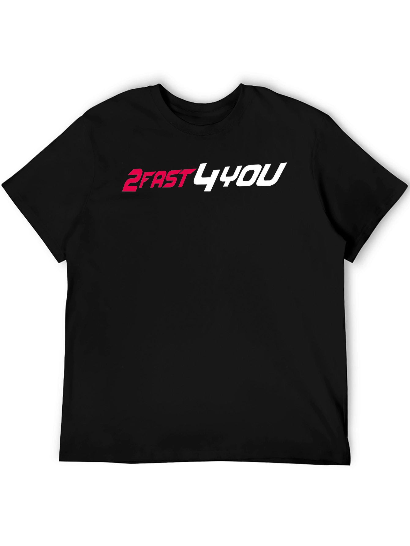2FAST4YOU Graphic Tee - Black Cotton Blend