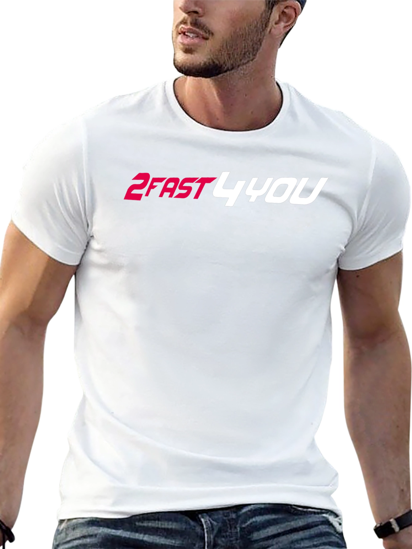 2FAST4YOU Graphic Tee - Black Cotton Blend