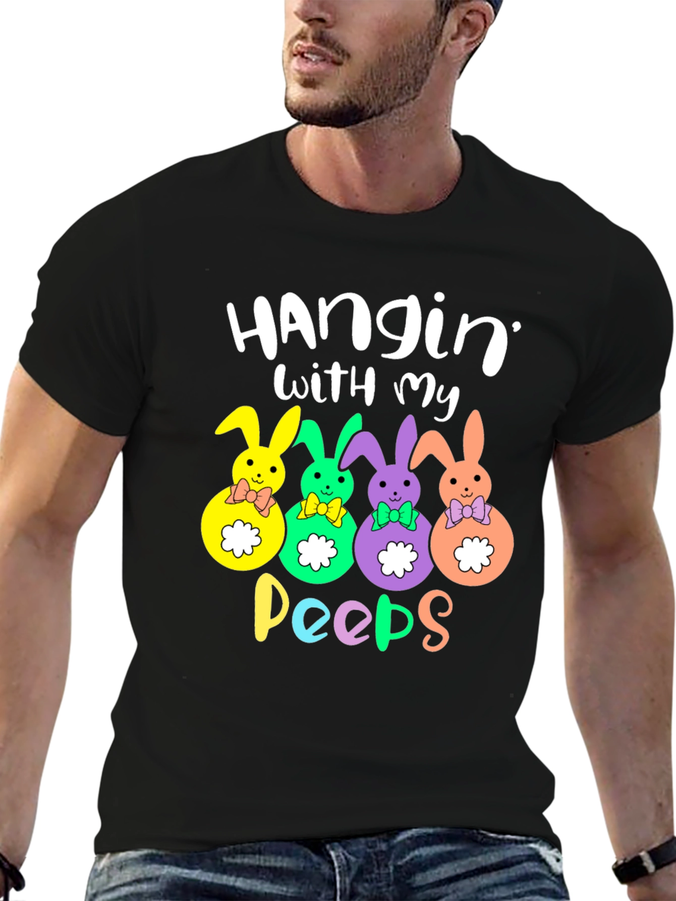Hangin With My Peeps Easter Bunny T-Shirt