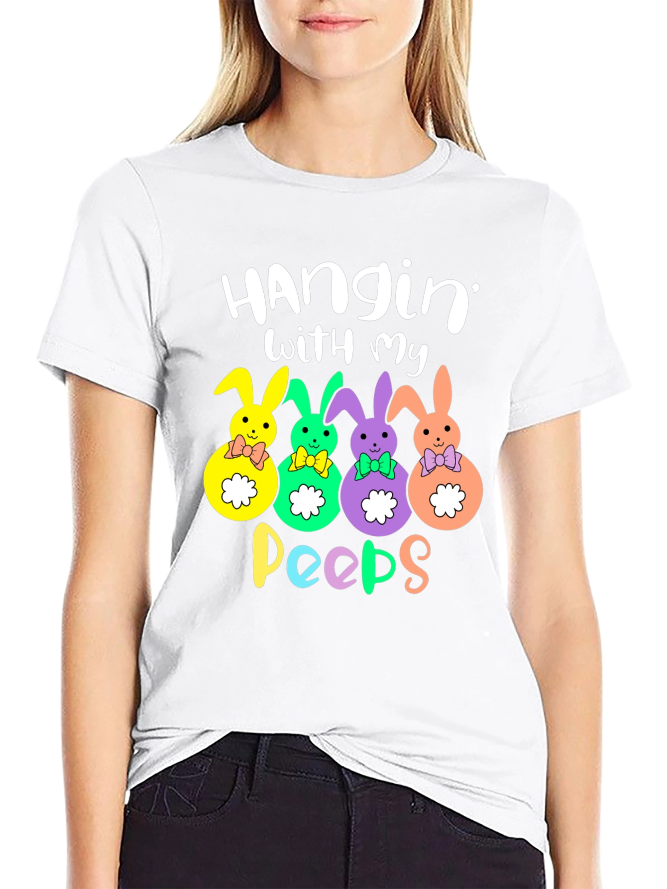 Hangin With My Peeps Easter Bunny T-Shirt