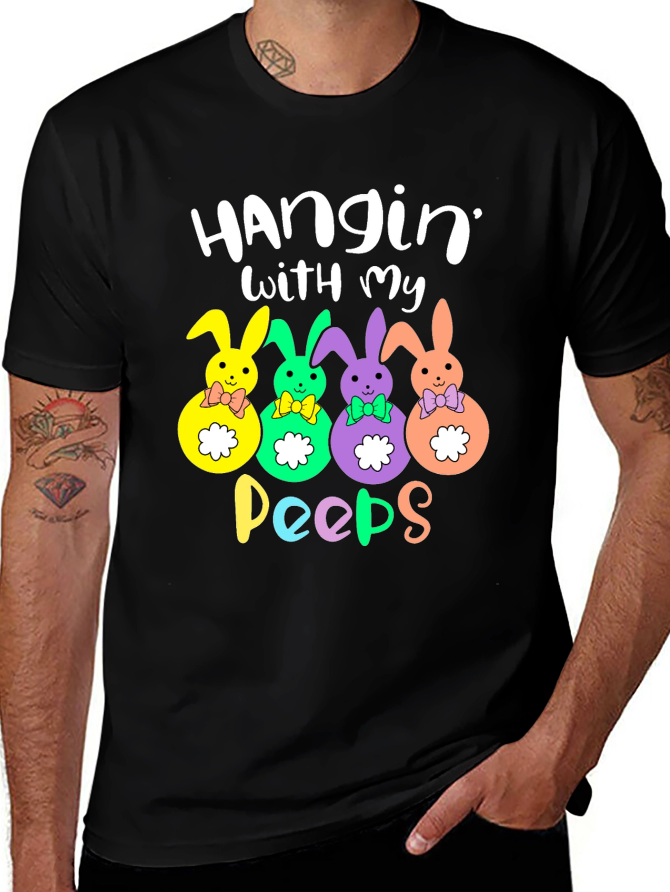 Hangin With My Peeps Easter Bunny T-Shirt