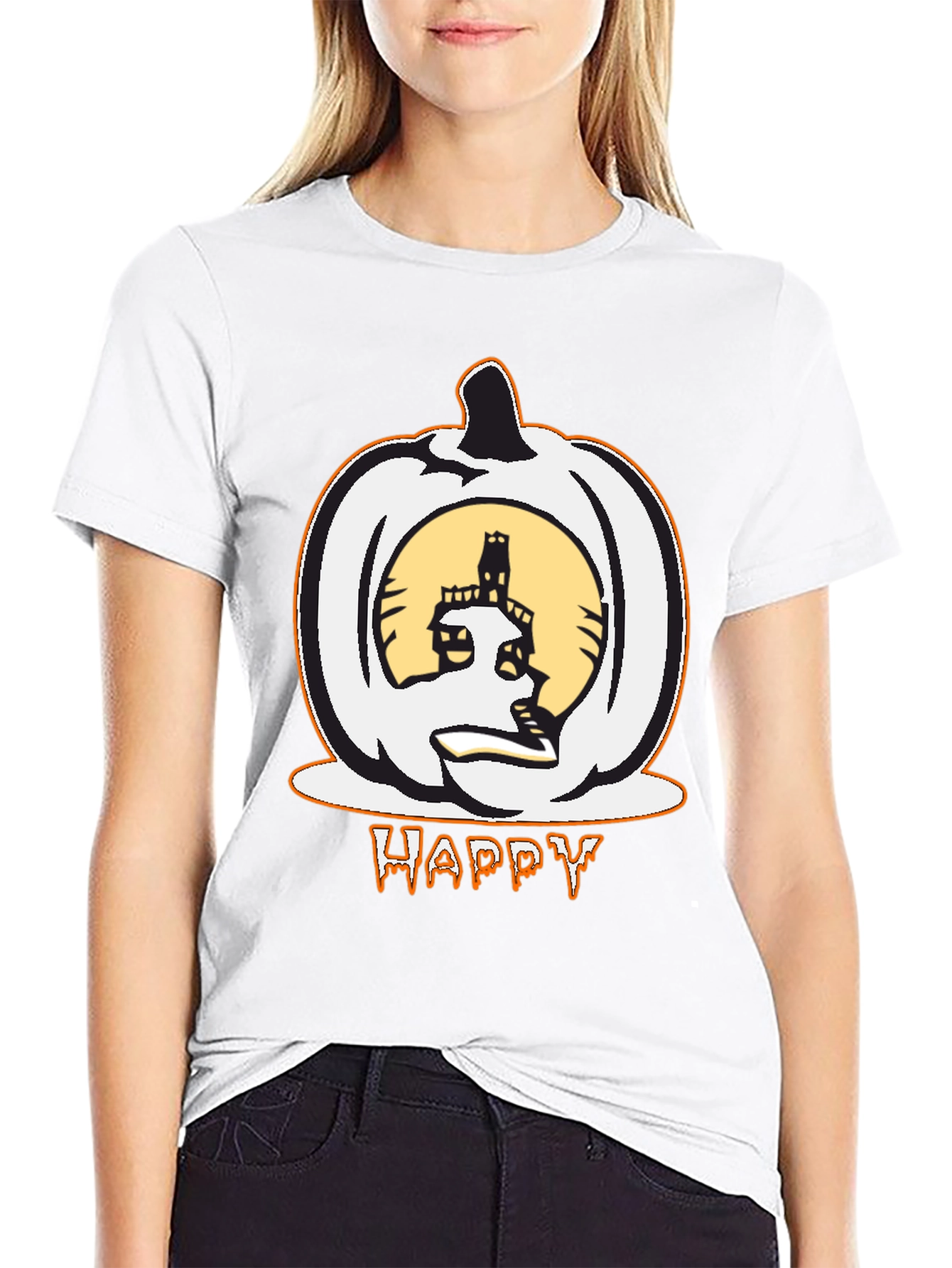 Halloween Pumpkin Happy T-Shirt