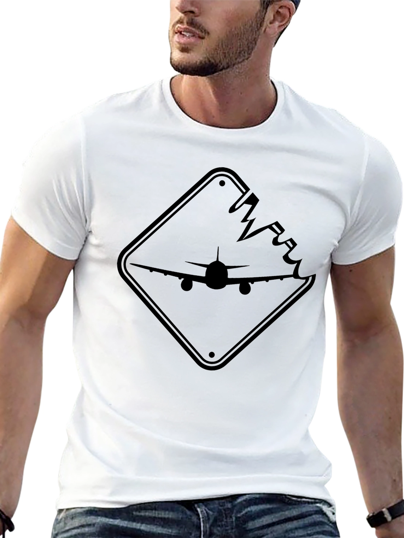 Airplane Graphic Tee - Broken Sign Design