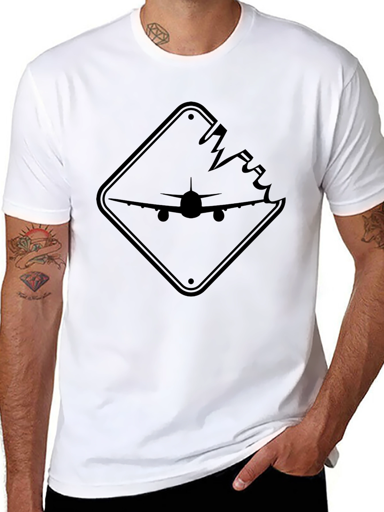 Airplane Graphic Tee - Broken Sign Design