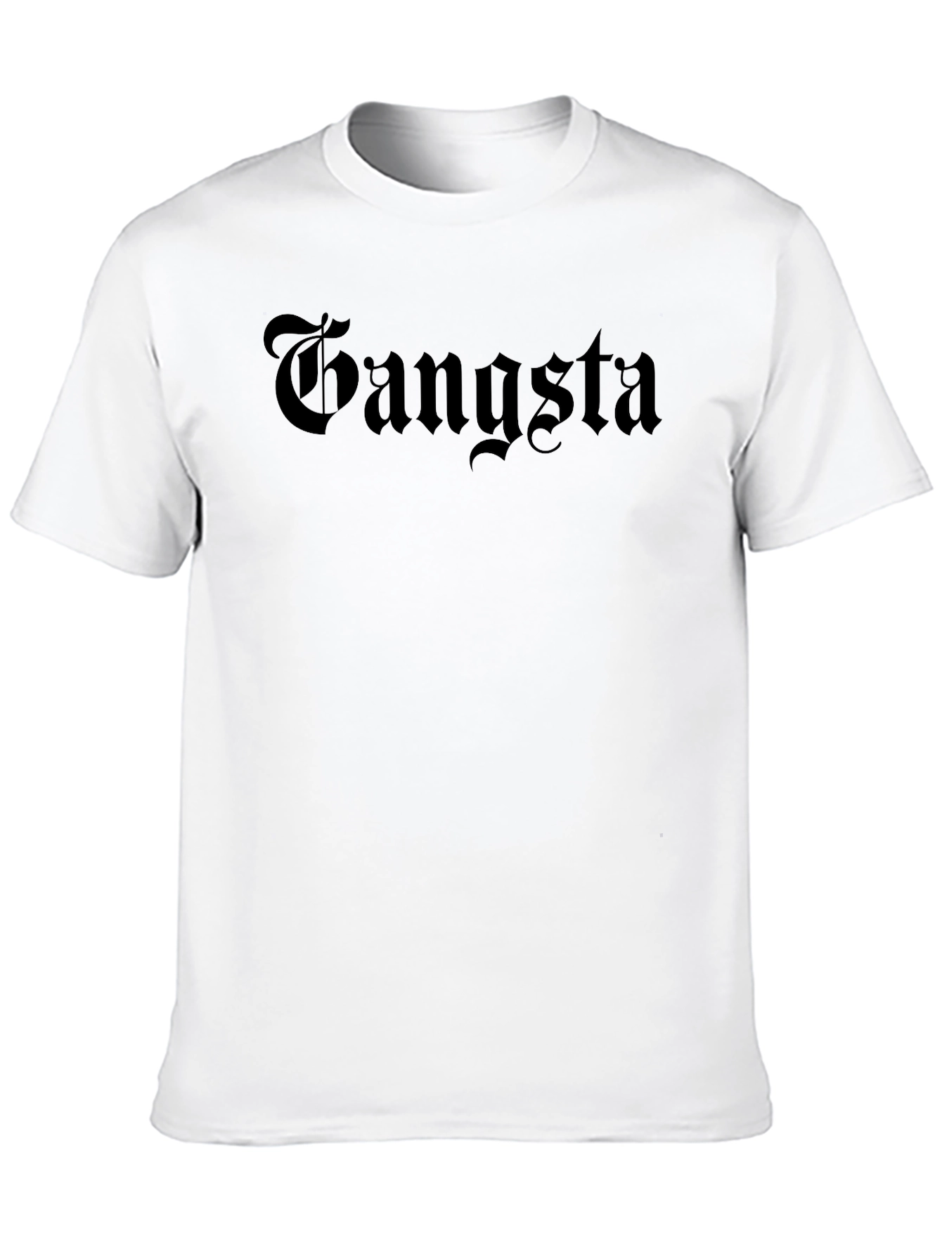 Gangsta Black Gothic Tee - Classic Streetwear Style