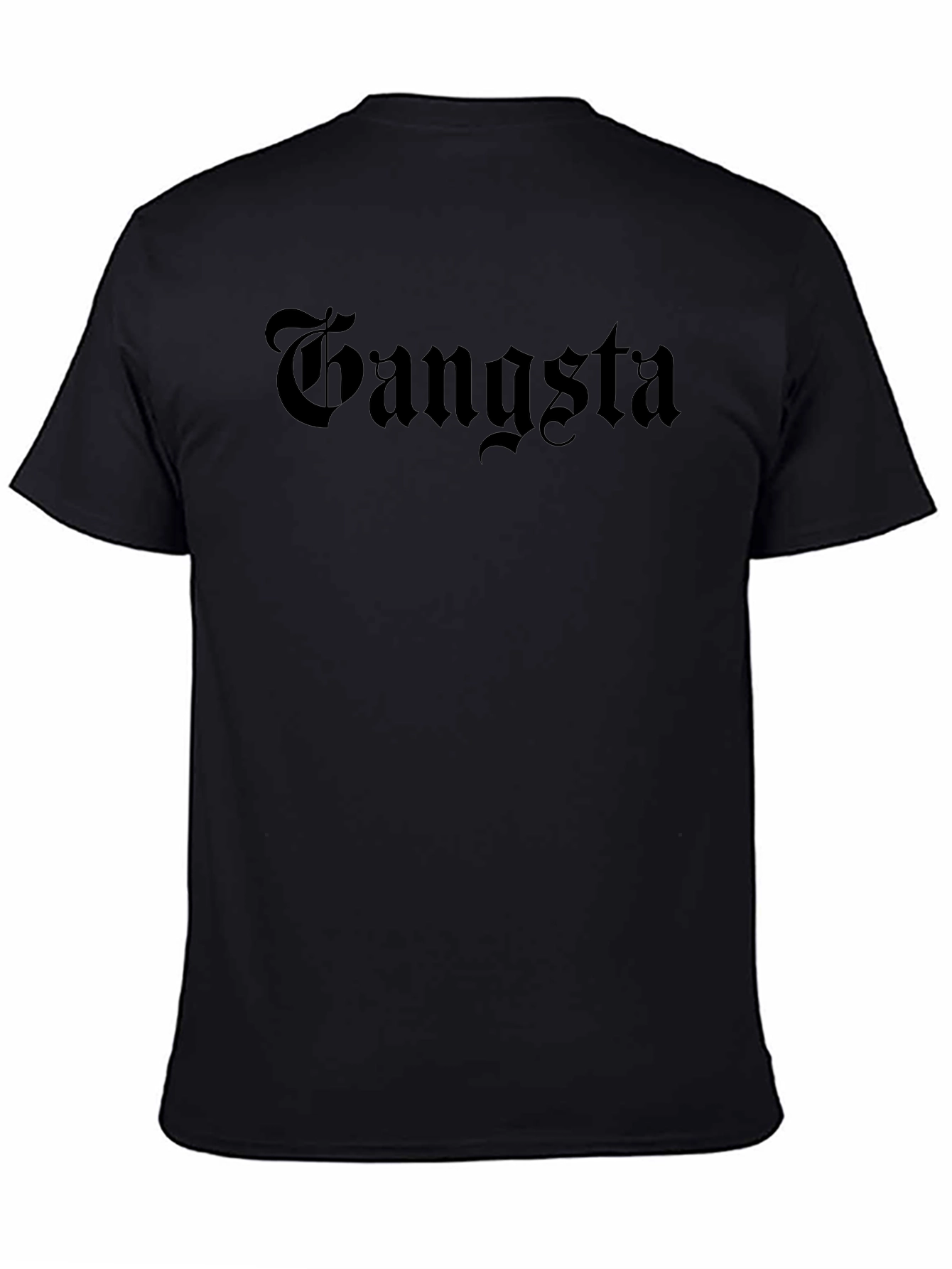 Gangsta Black Gothic Tee - Classic Streetwear Style