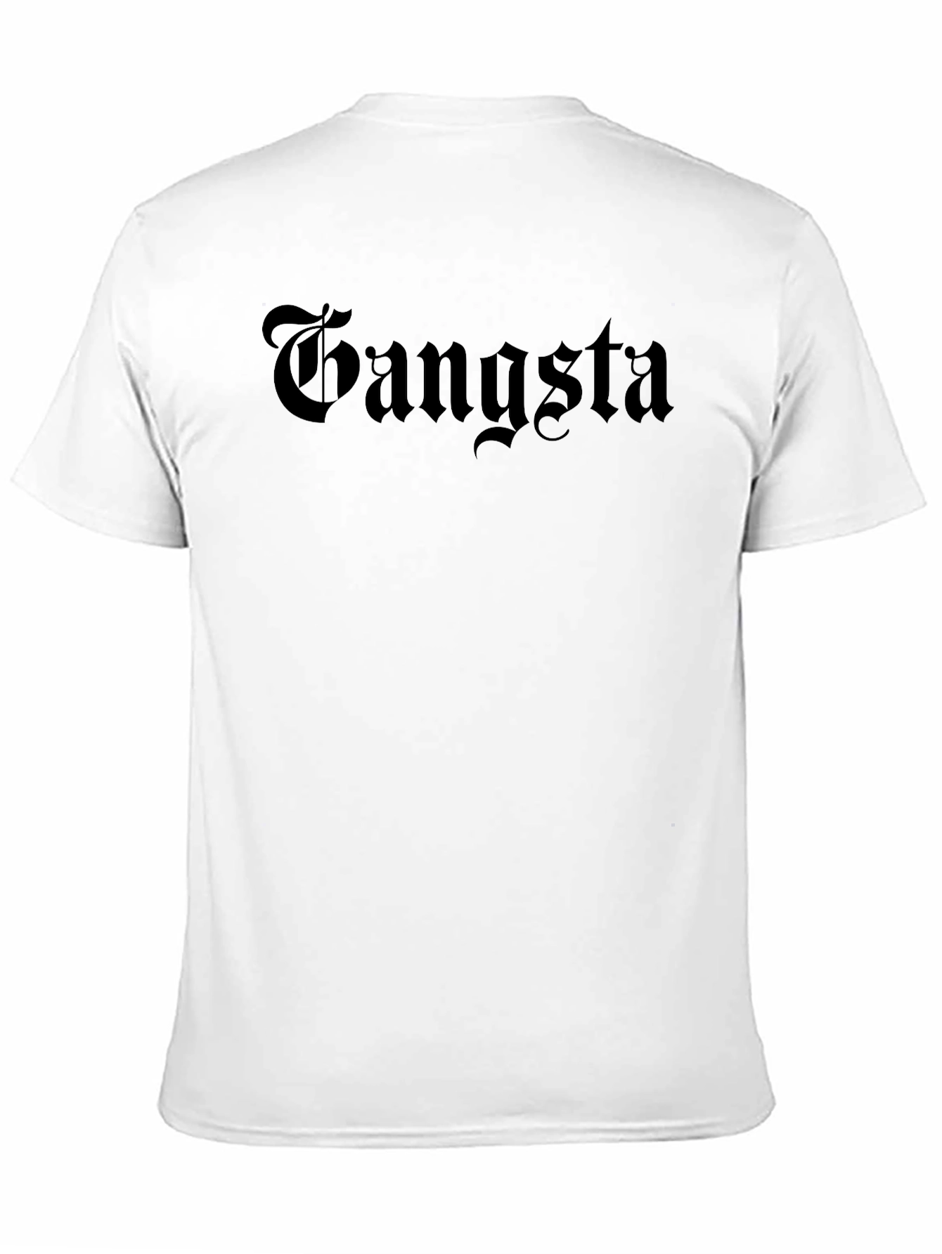 Gangsta Black Gothic Tee - Classic Streetwear Style