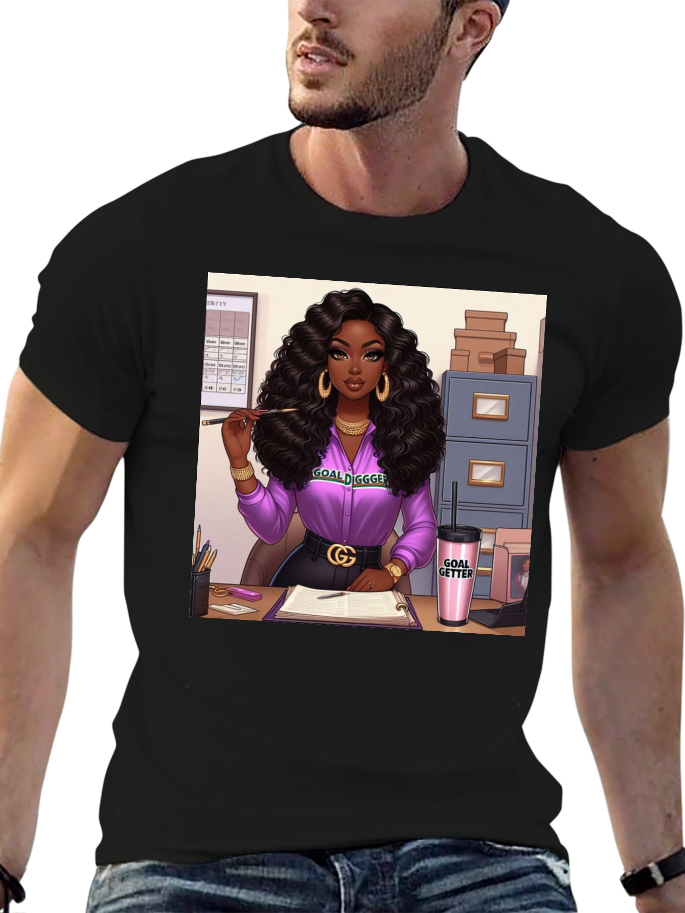 Goal Digger Graphic Tee - Black Unisex T-Shirt
