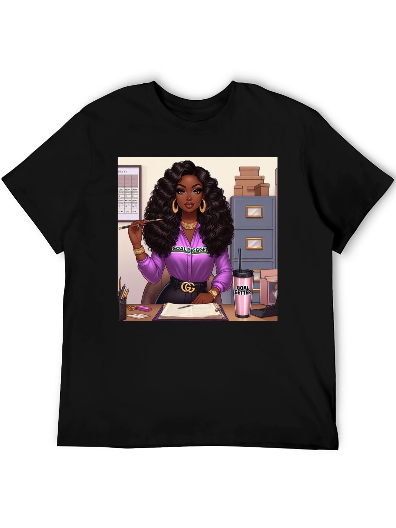 Goal Digger Graphic Tee - Black Unisex T-Shirt