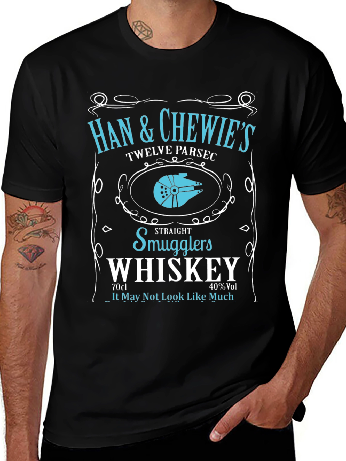 Han & Chewies Whiskey Label T-Shirt