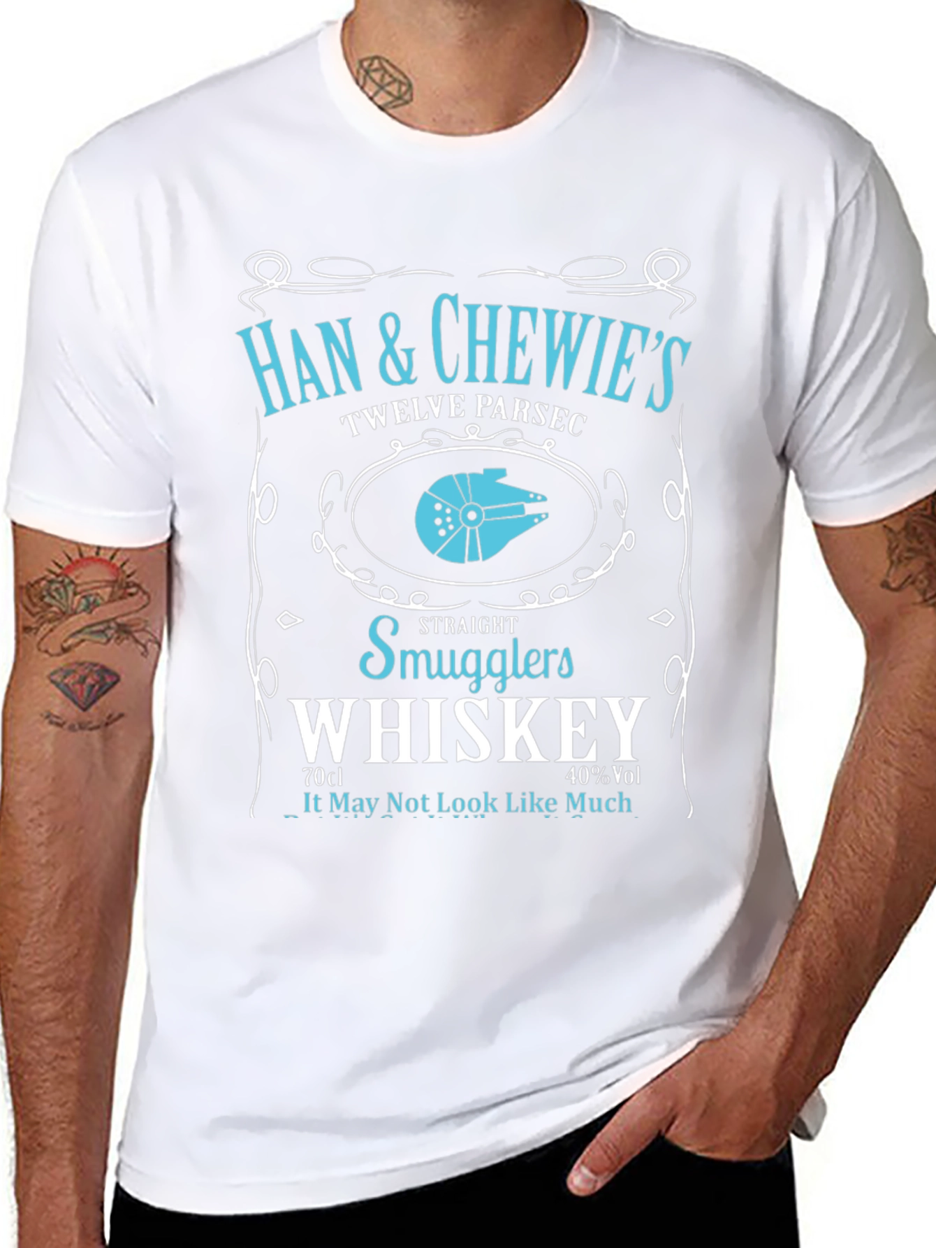 Han & Chewies Whiskey Label T-Shirt