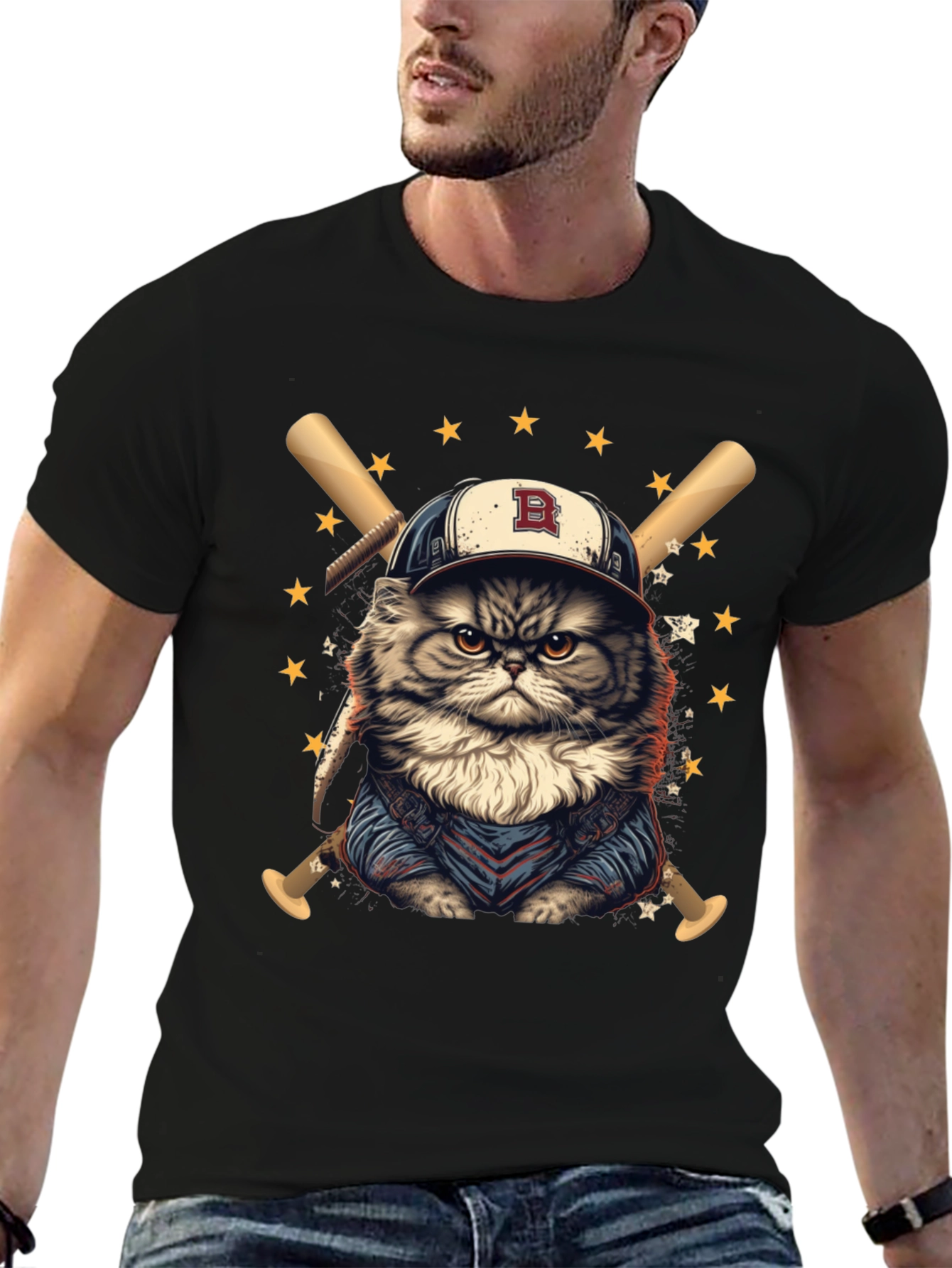 Baseball Cat T-Shirt - Cool & Comfy