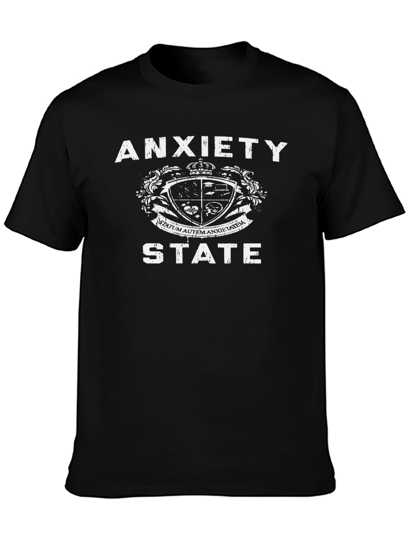 Anxiety State Black Graphic T-Shirt