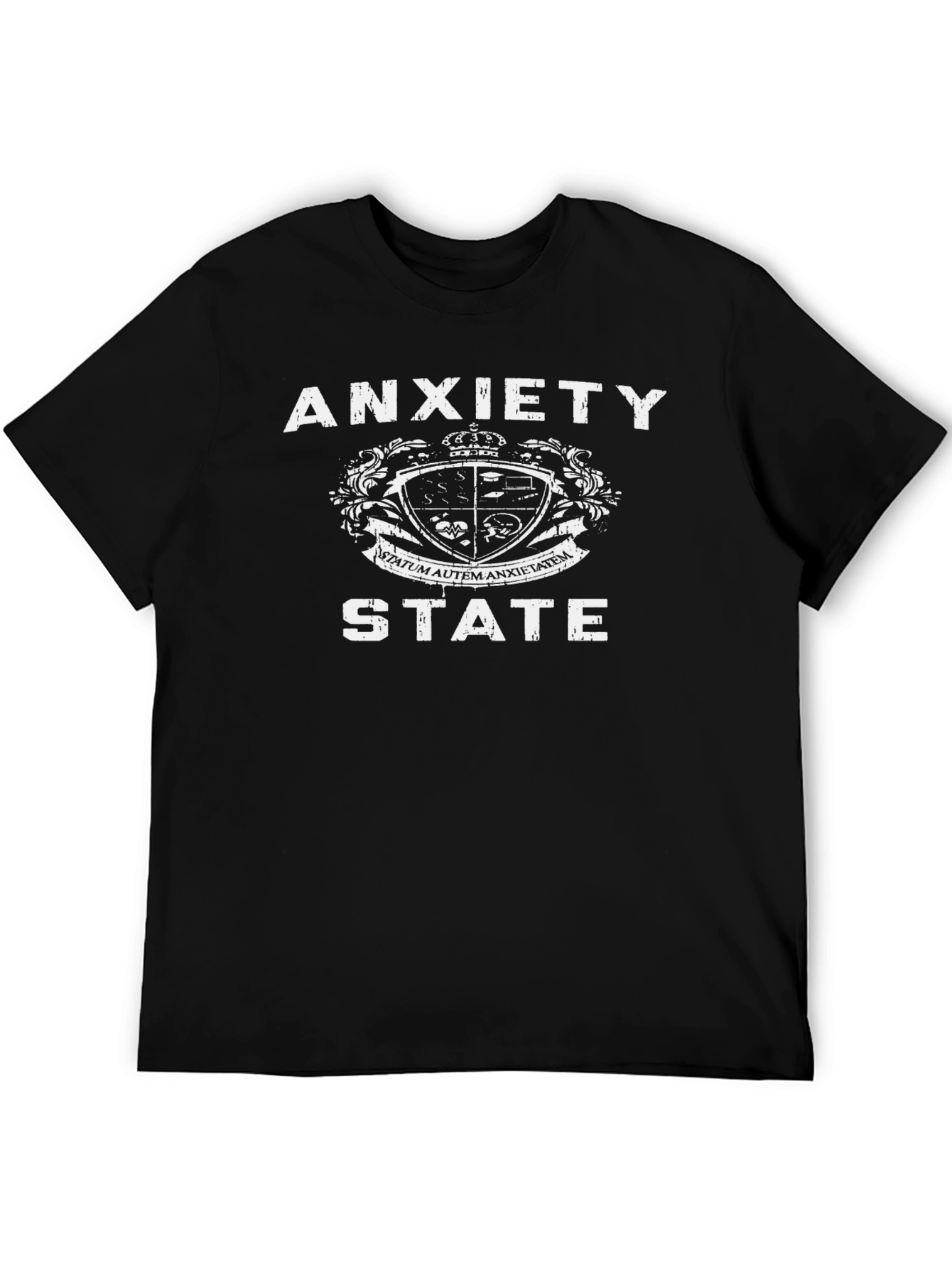 Anxiety State Black Graphic T-Shirt