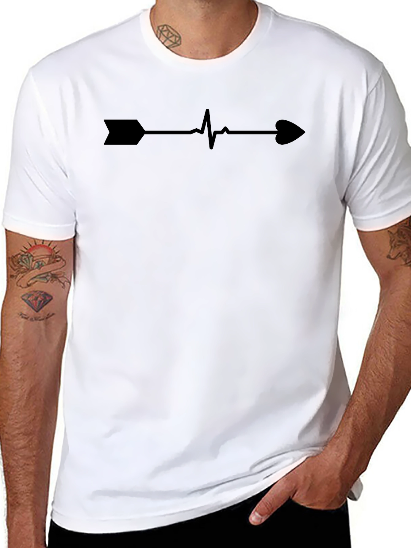 Arrow Heartbeat Graphic Tee - Stylish Casual Wear