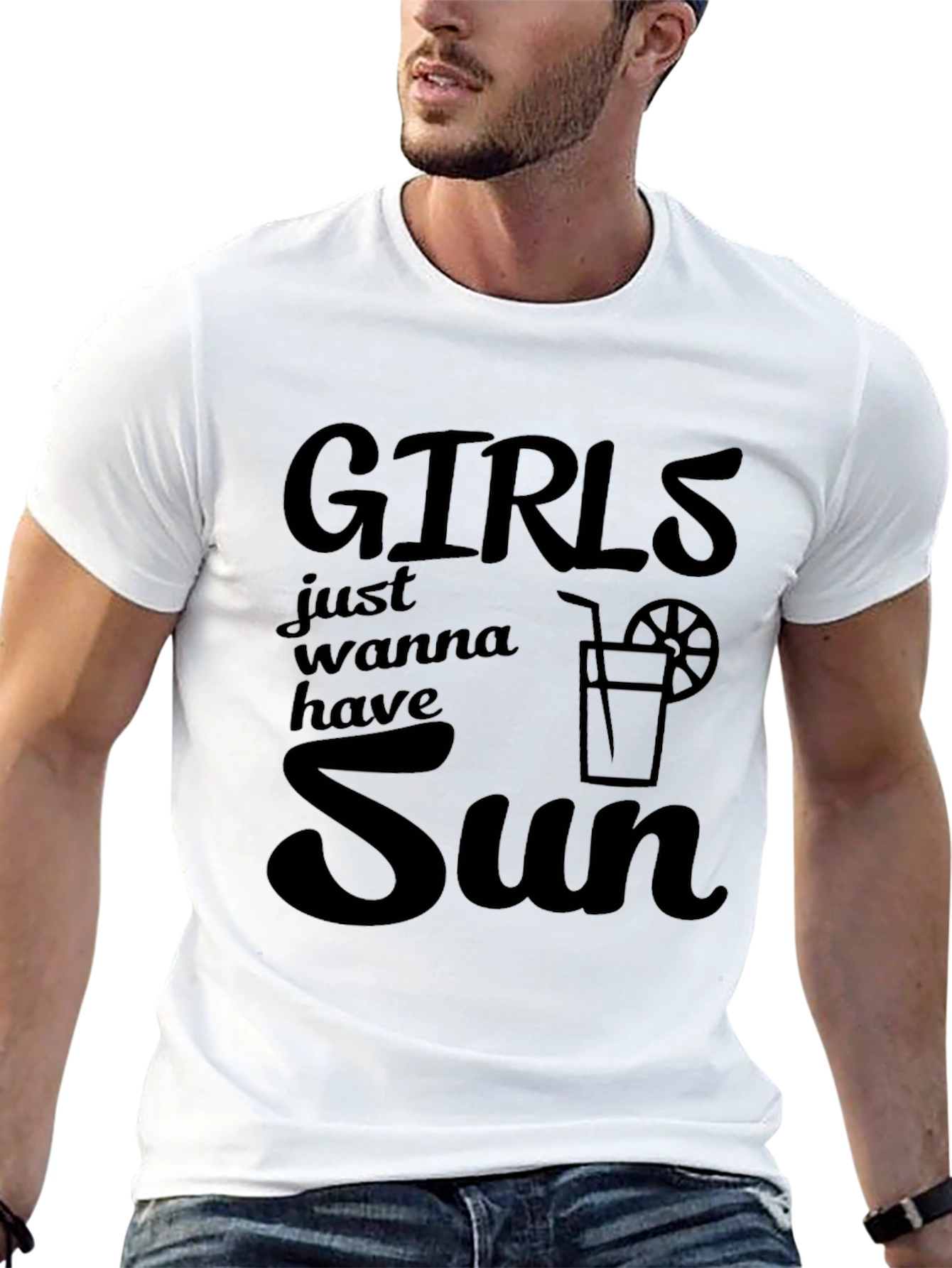 Girls Just Wanna Have Sun Black T-Shirt