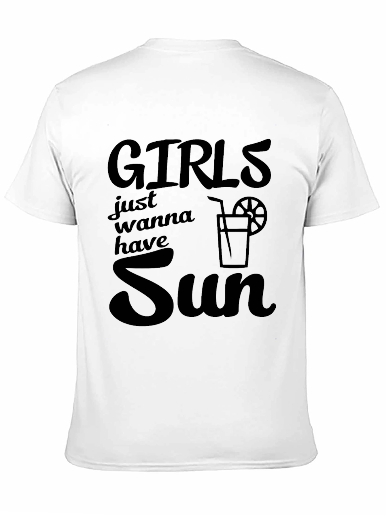 Girls Just Wanna Have Sun Black T-Shirt