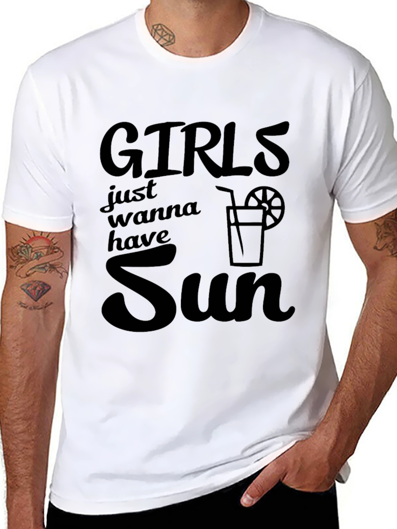 Girls Just Wanna Have Sun Black T-Shirt
