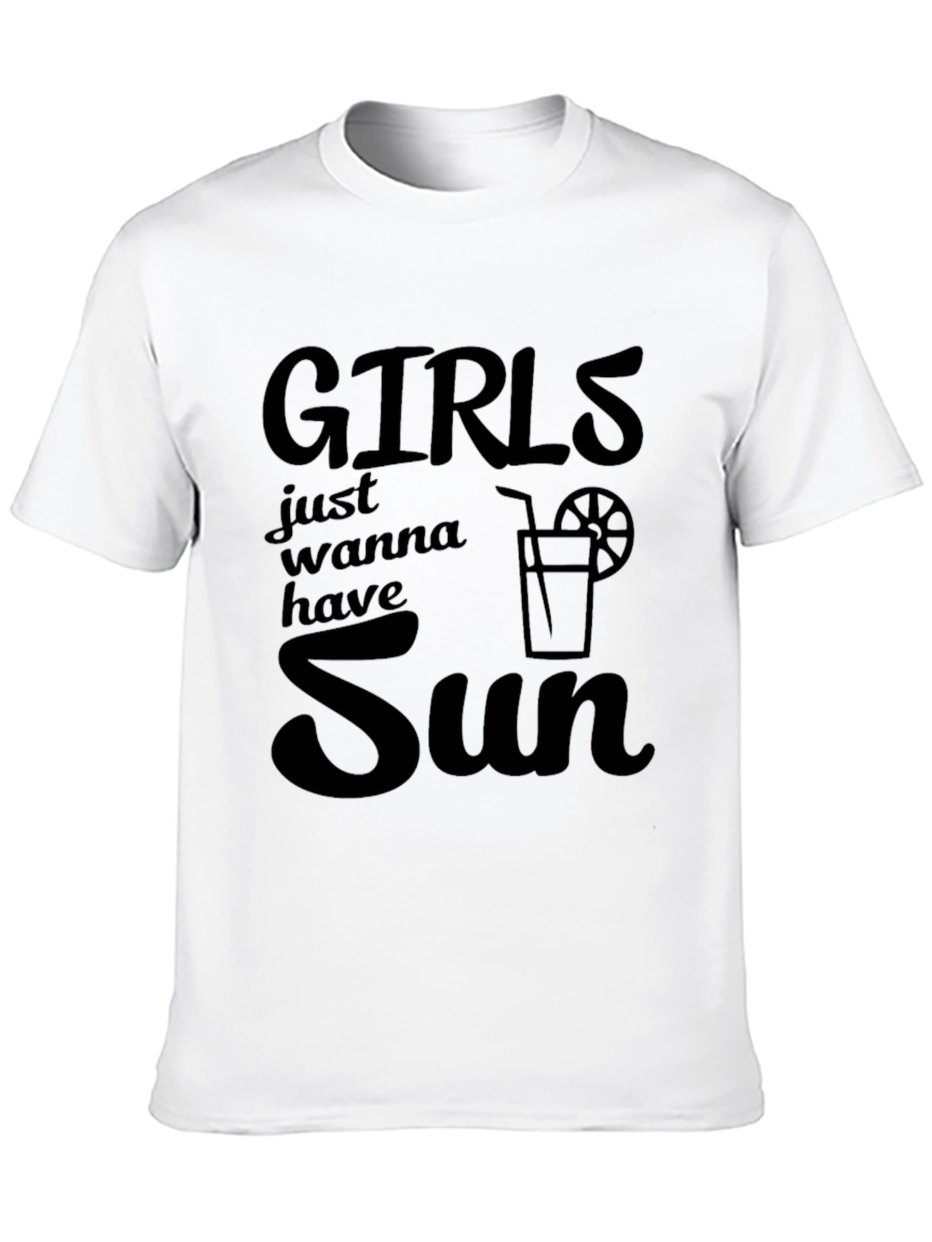 Girls Just Wanna Have Sun Black T-Shirt