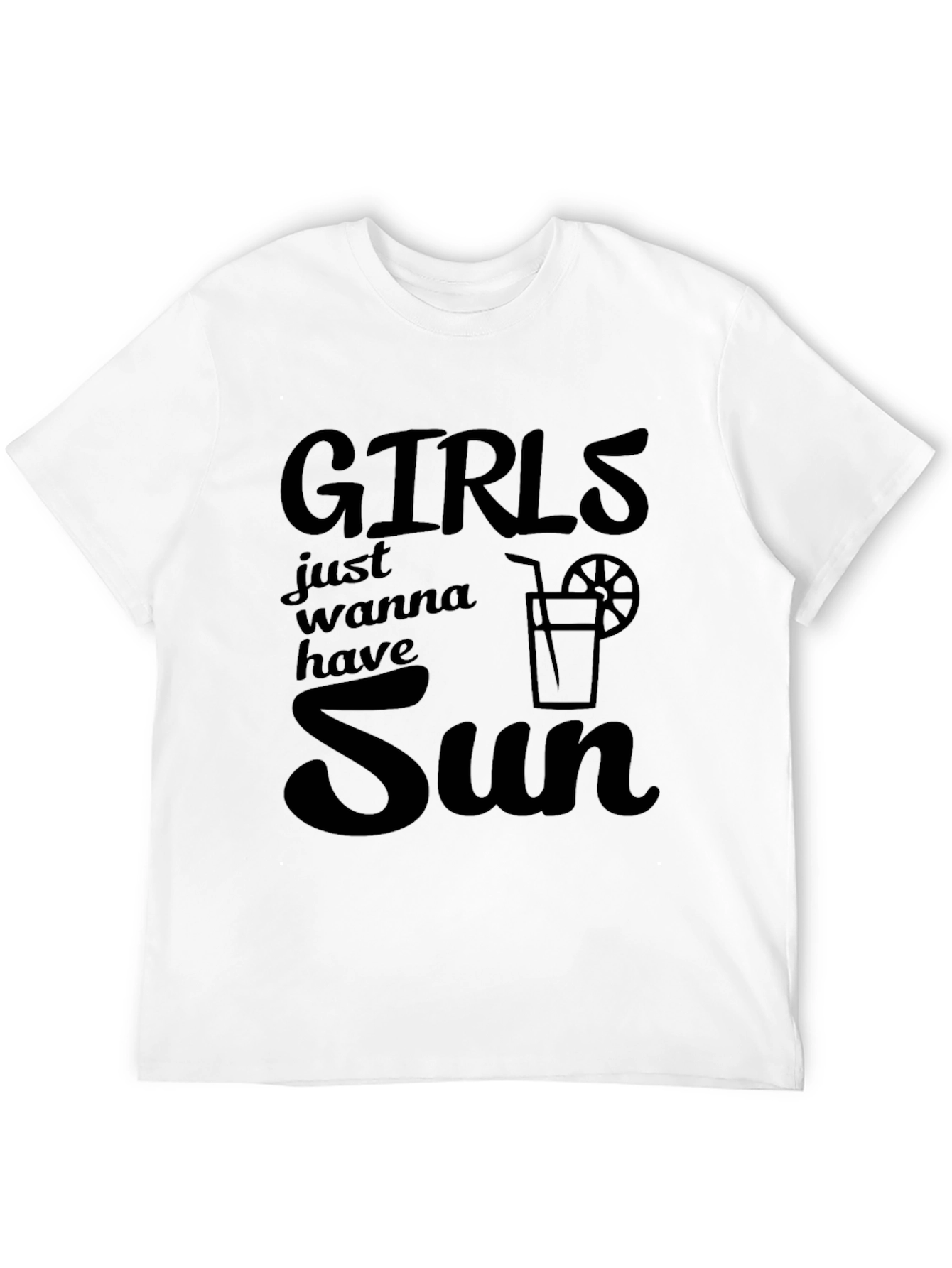 Girls Just Wanna Have Sun Black T-Shirt