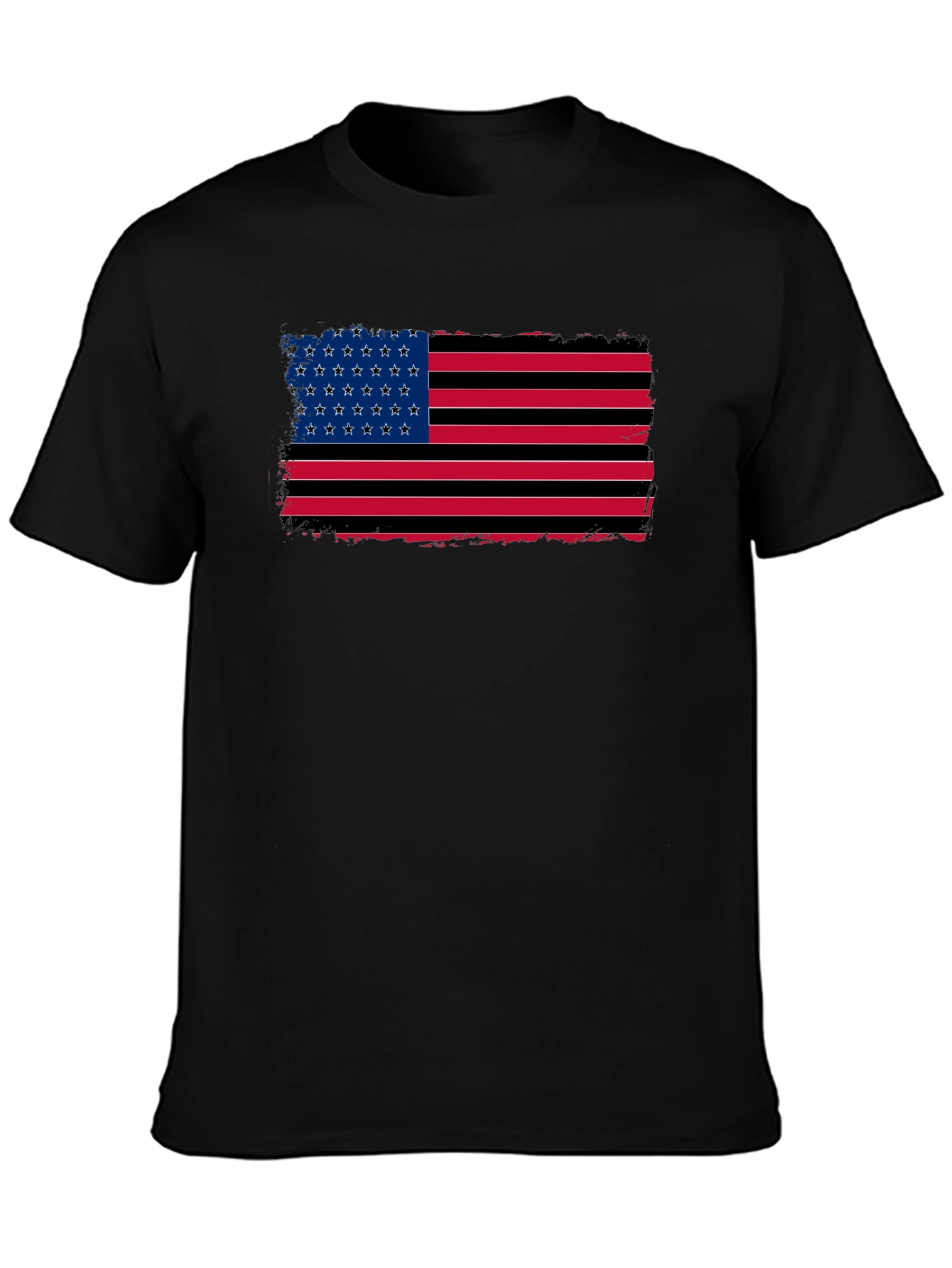 American Flag Distressed Graphic T-Shirt