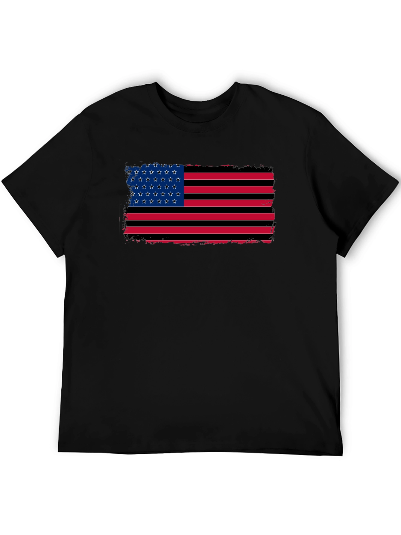 American Flag Distressed Graphic T-Shirt