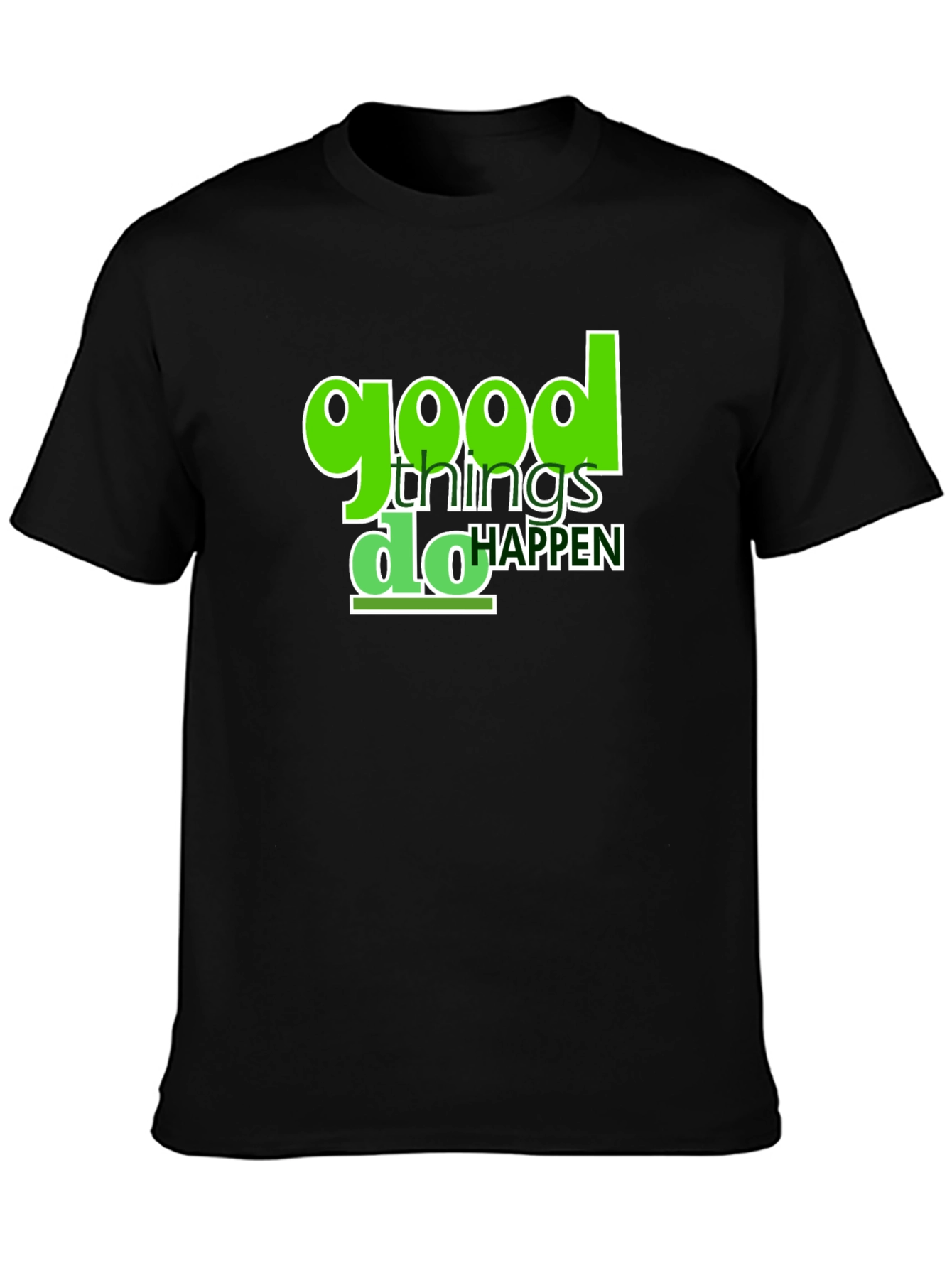 Good Things Happen Graphic Tee - Black
