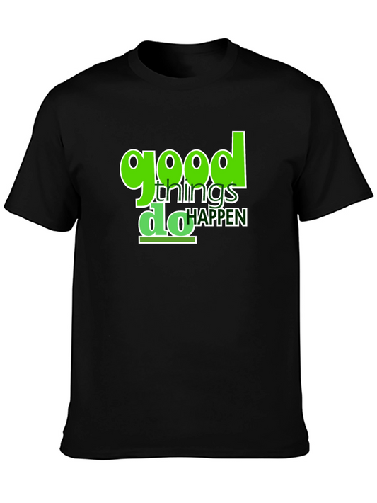 Good Things Happen Graphic Tee - Black