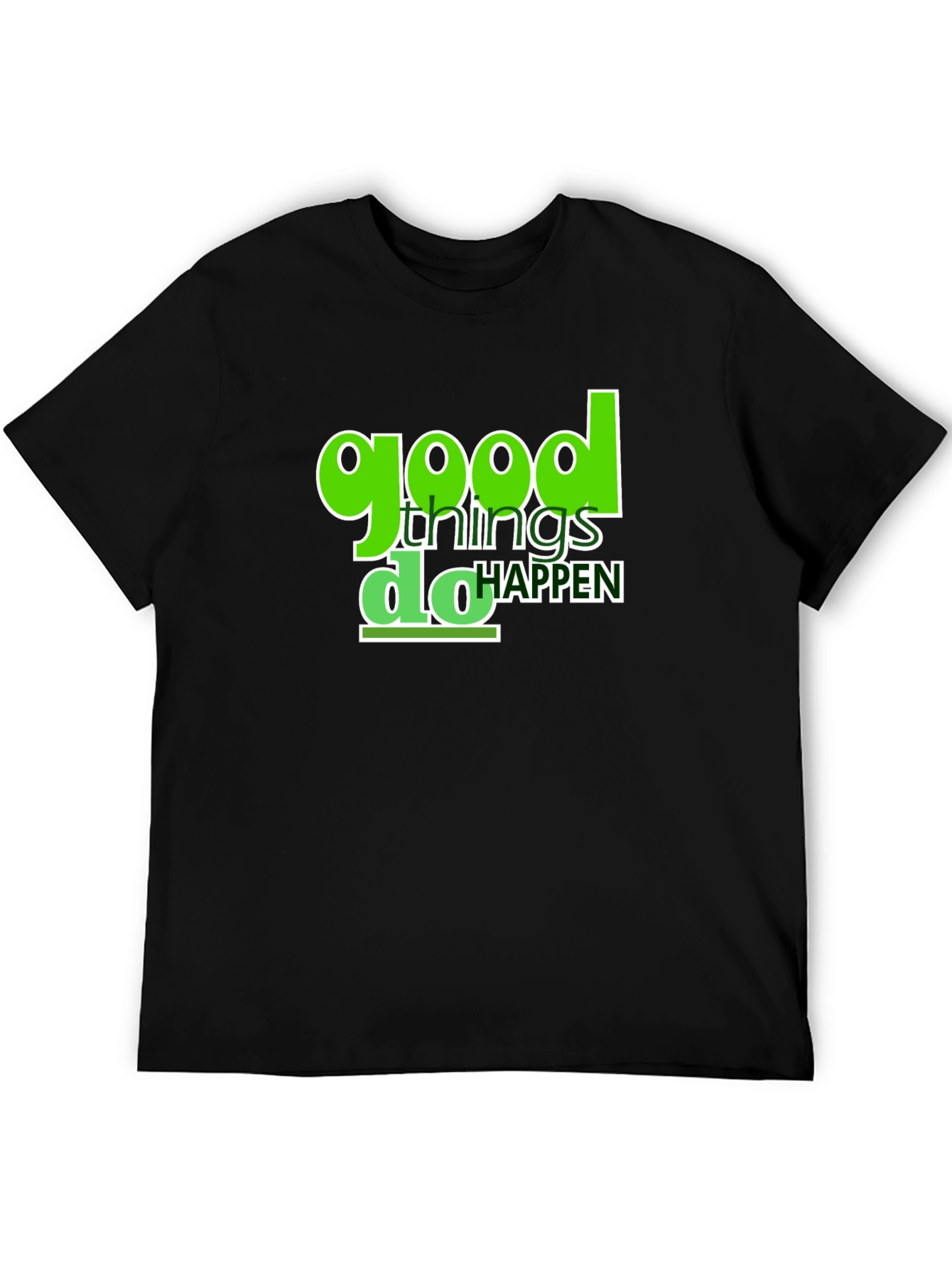Good Things Happen Graphic Tee - Black