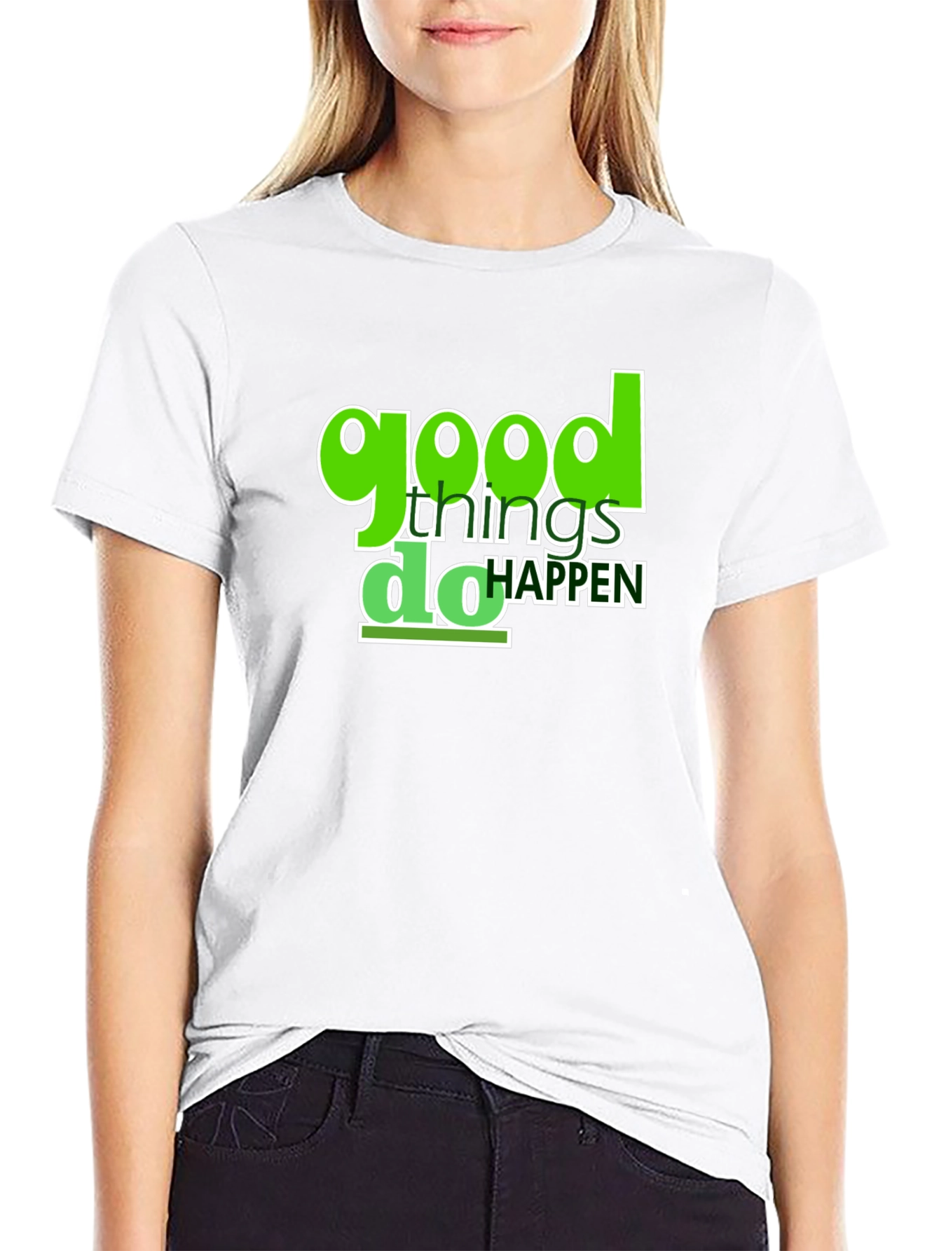 Good Things Happen Graphic Tee - Black