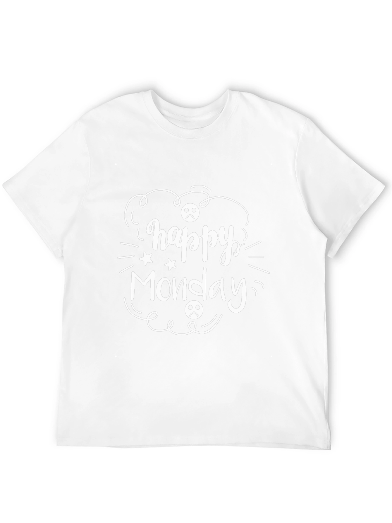 Happy Monday Black Graphic T-Shirt