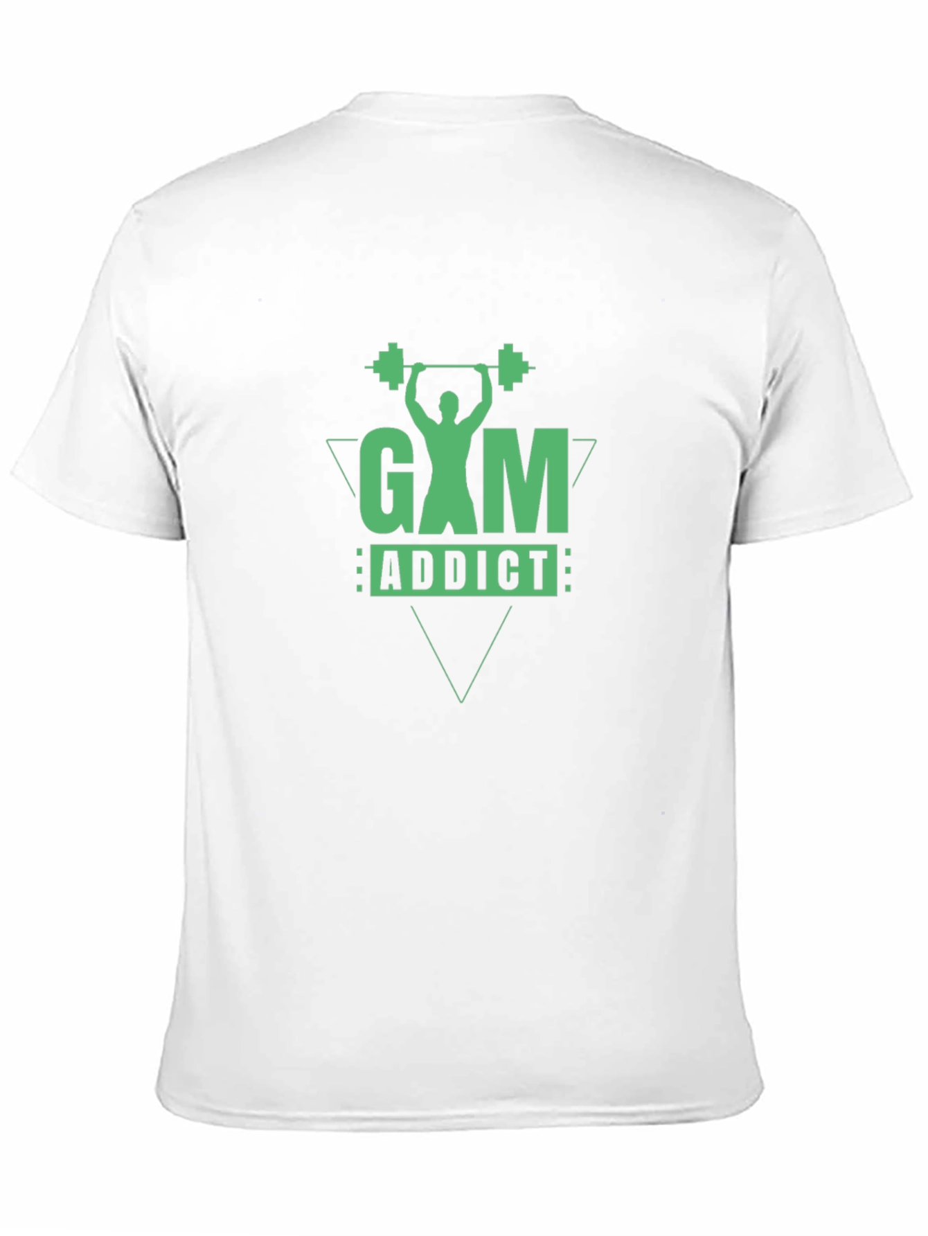 Gym Addict Graphic Tee - Black Cotton Fitness Shirt