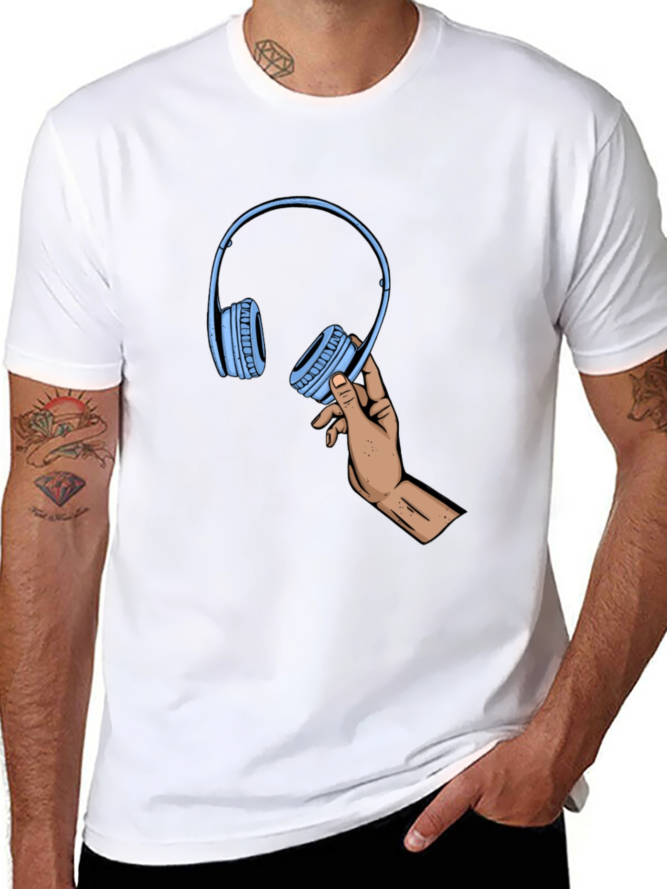 Headphone Graphic Tee - Music Lovers Gift